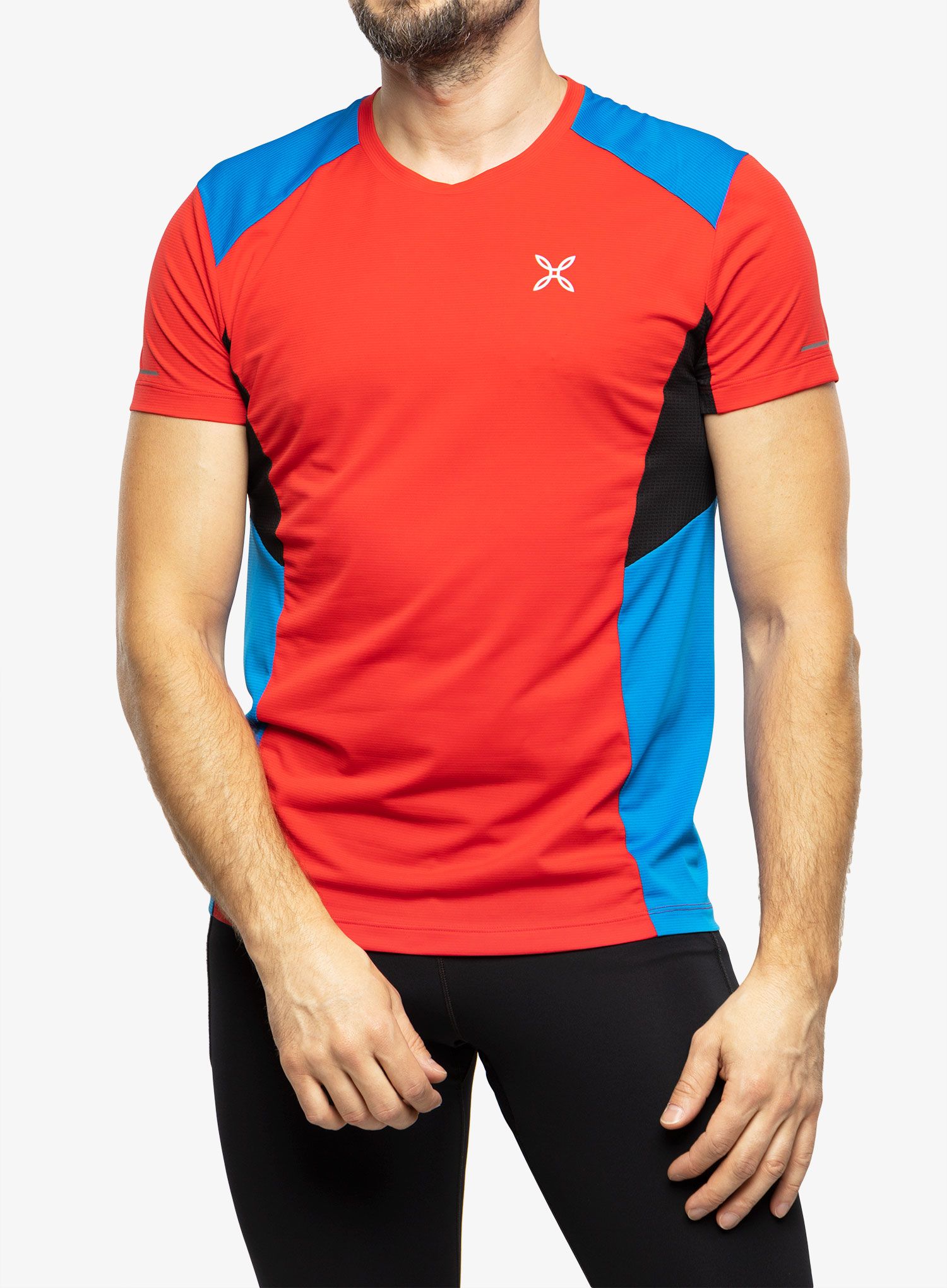 Biciklistička majica Montura Crossover T-shirt - power red/celeste