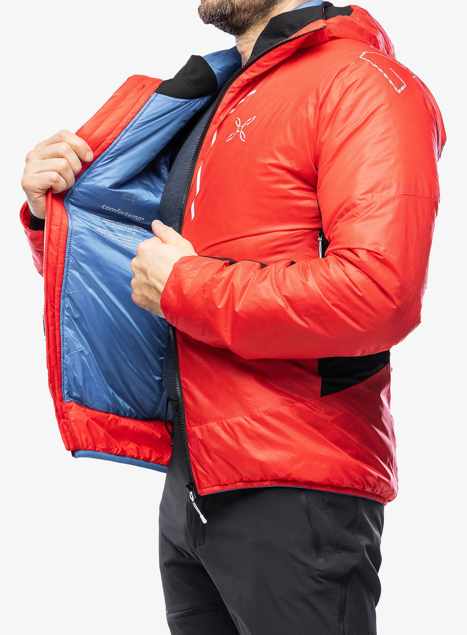 Jakna s postavom Montura Eiger Jacket - power red/bright blue
