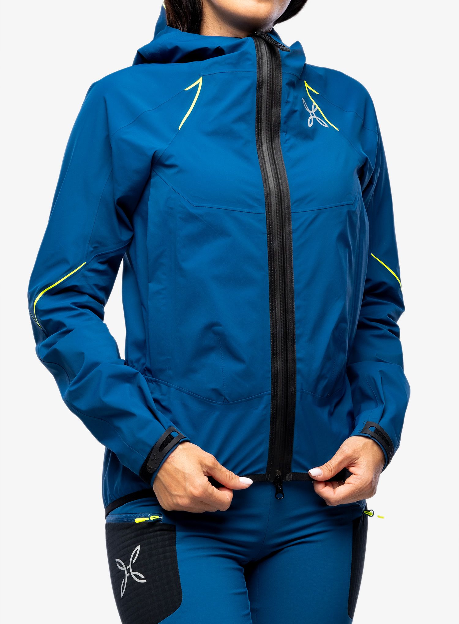 Ženska jakna za turno skijanje Montura Magic 2.0 Jacket - deep blue/yellow fluo