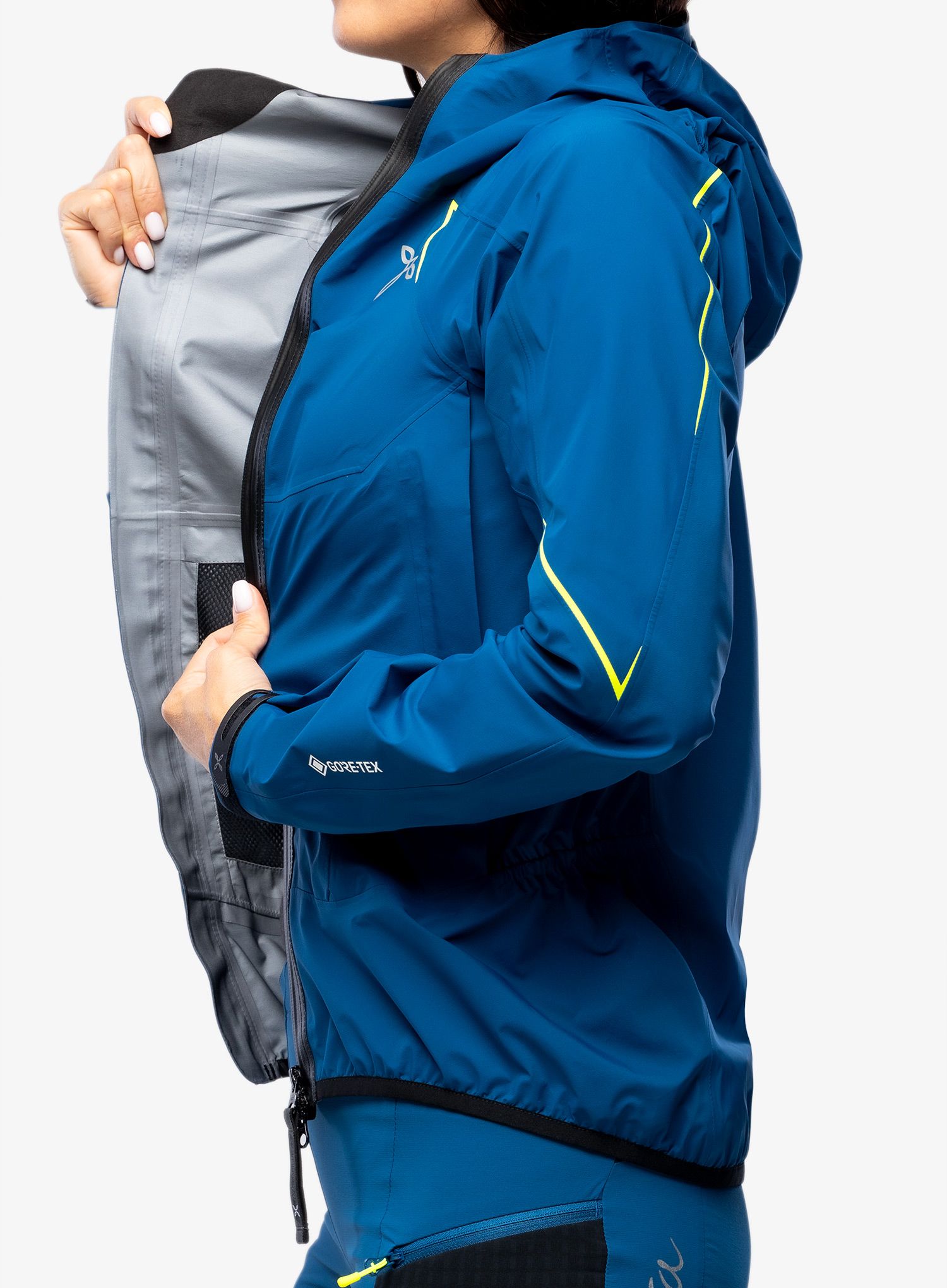 Ženska jakna za turno skijanje Montura Magic 2.0 Jacket - deep blue/yellow fluo
