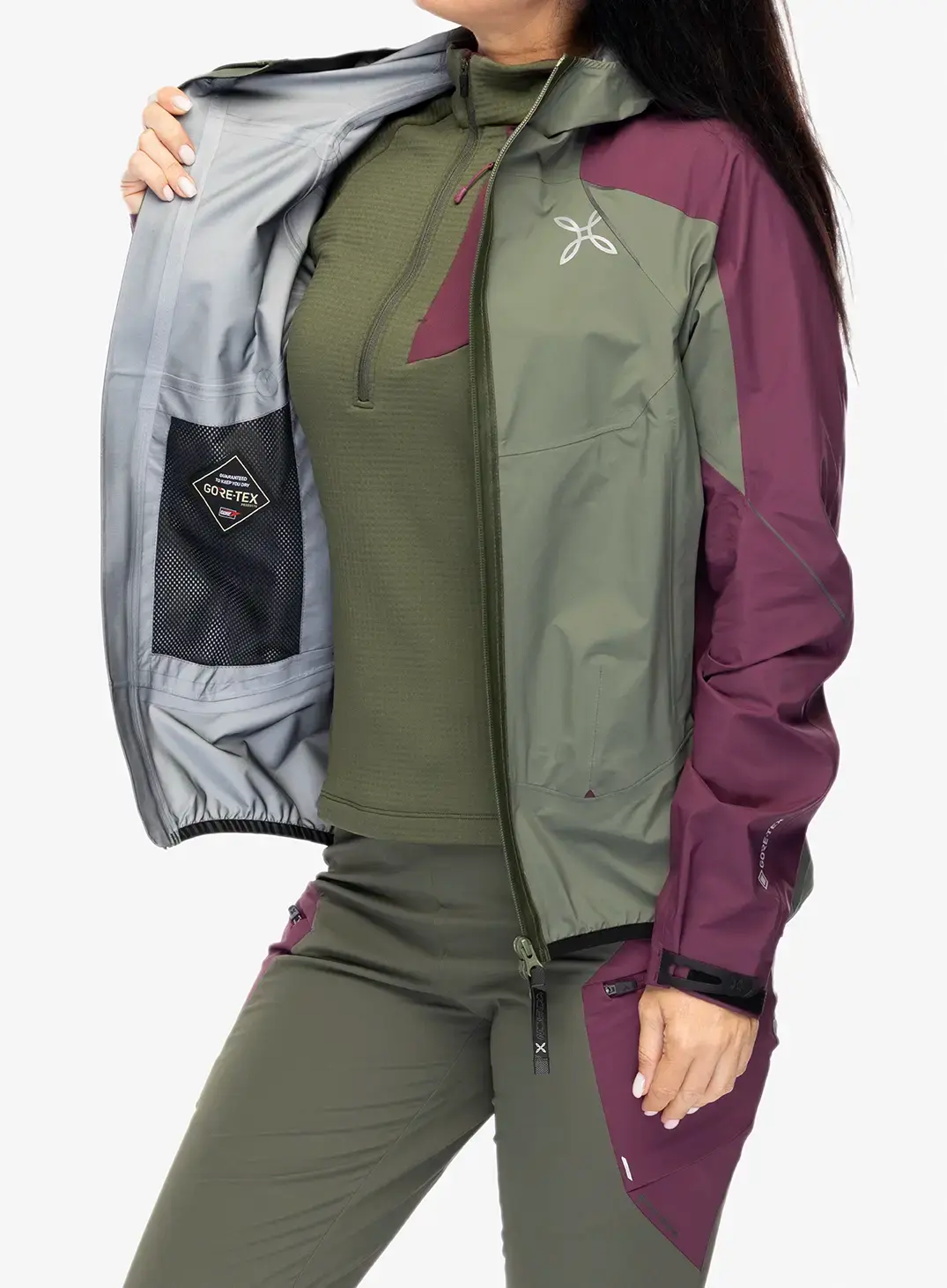 Ženska jakna s membranom Montura Magic 2.0 Jacket - sage green/wine red
