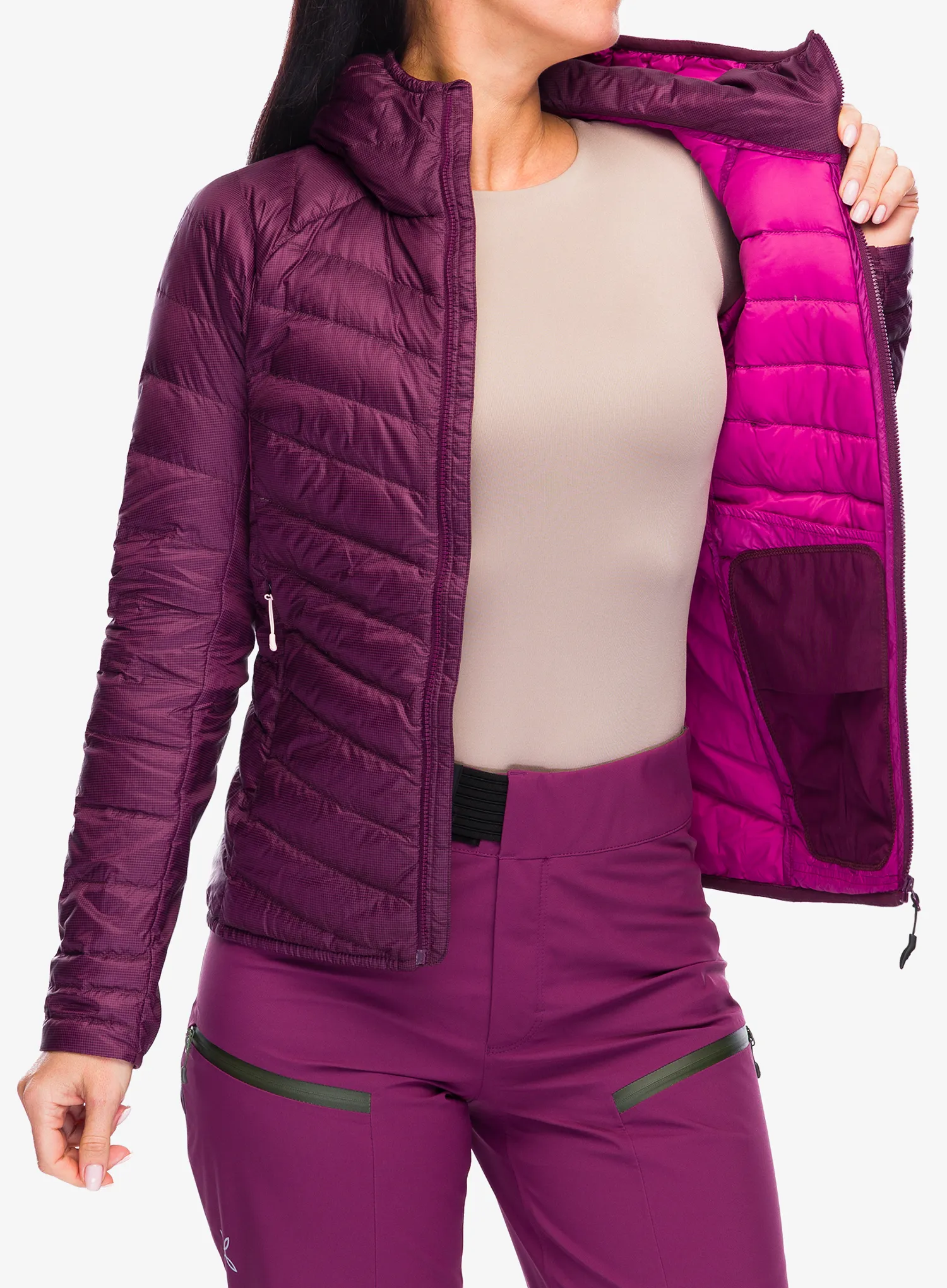 Ženska perjana jakna Montura Pure Duvet - wine red/baton rouge