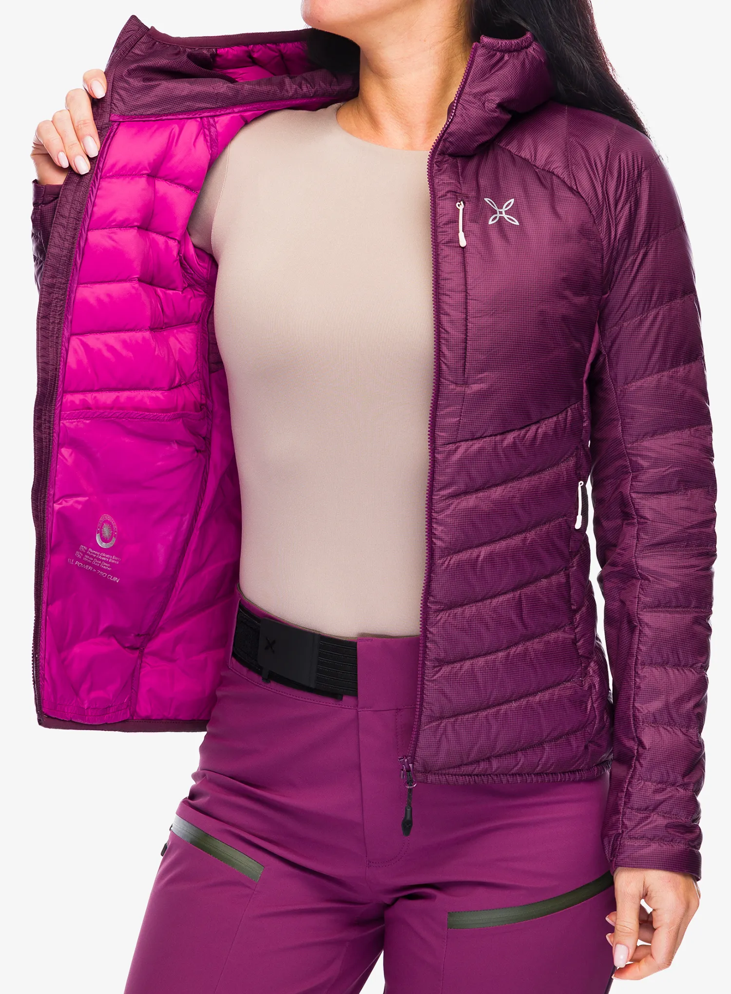 Ženska perjana jakna Montura Pure Duvet - wine red/baton rouge