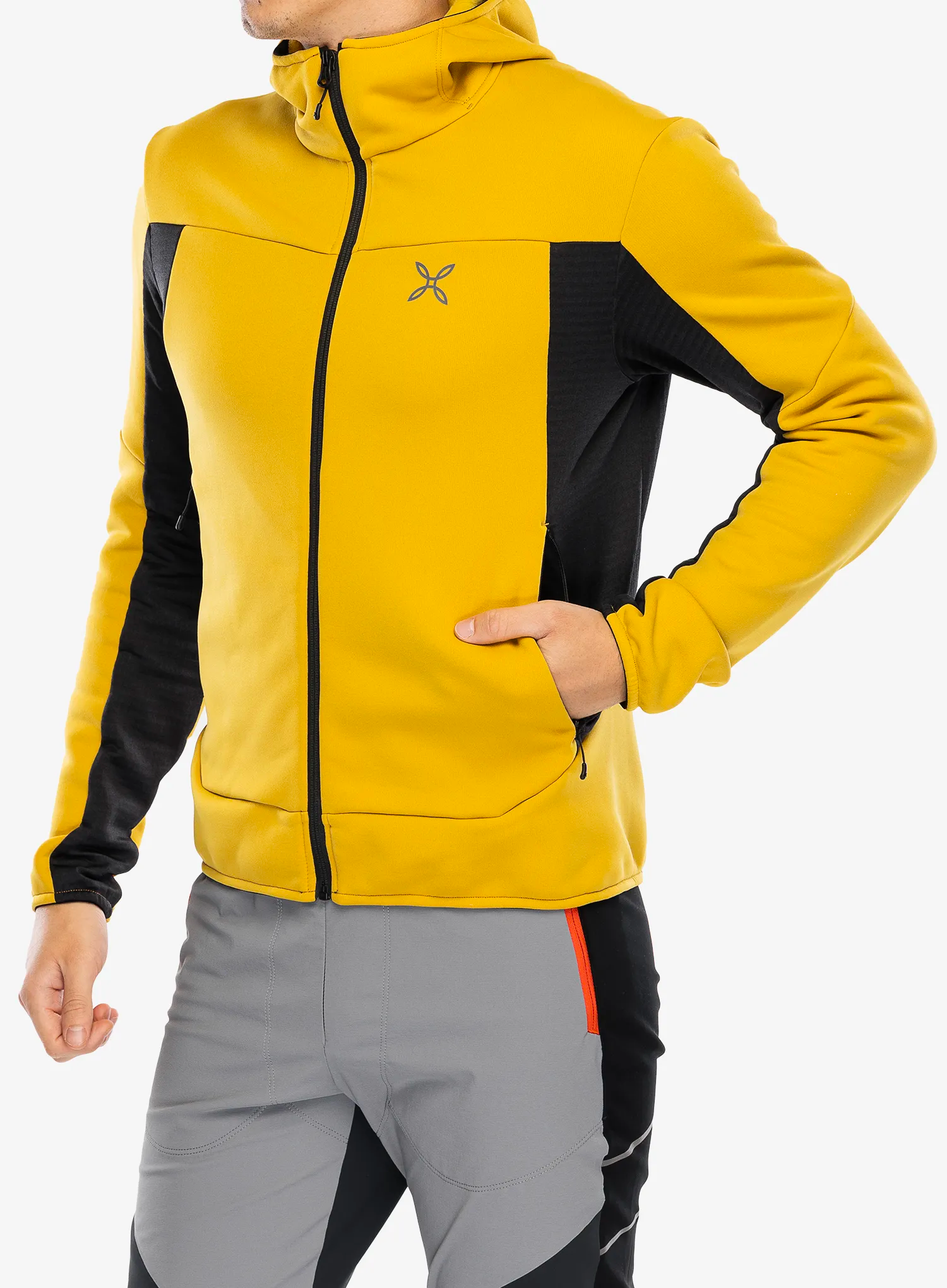 Dukserica na otkopčavanje Montura Sky Plus 2 Maglia - mustard