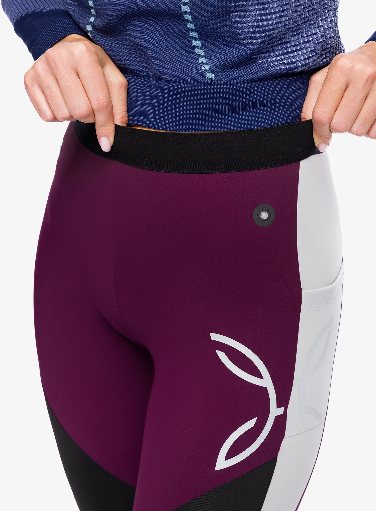 Ženske tajice za trening Montura Slick 2 Pants - wine red/quiet grey