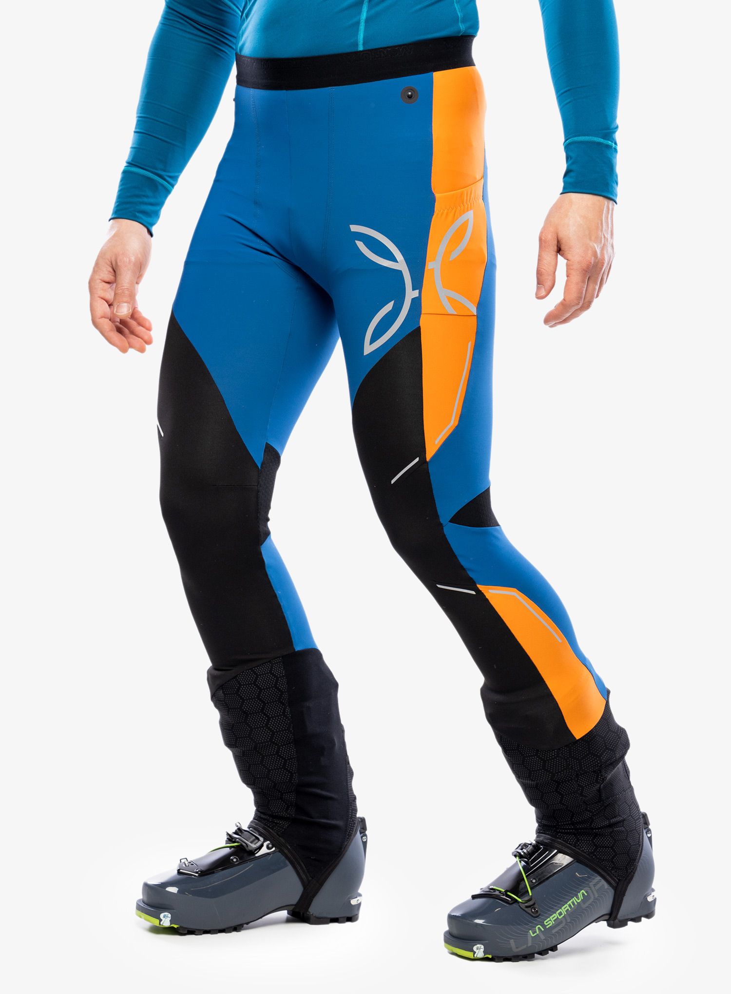 Hlače za turno skijanje Montura Slick Pants - deep blue/mandarine