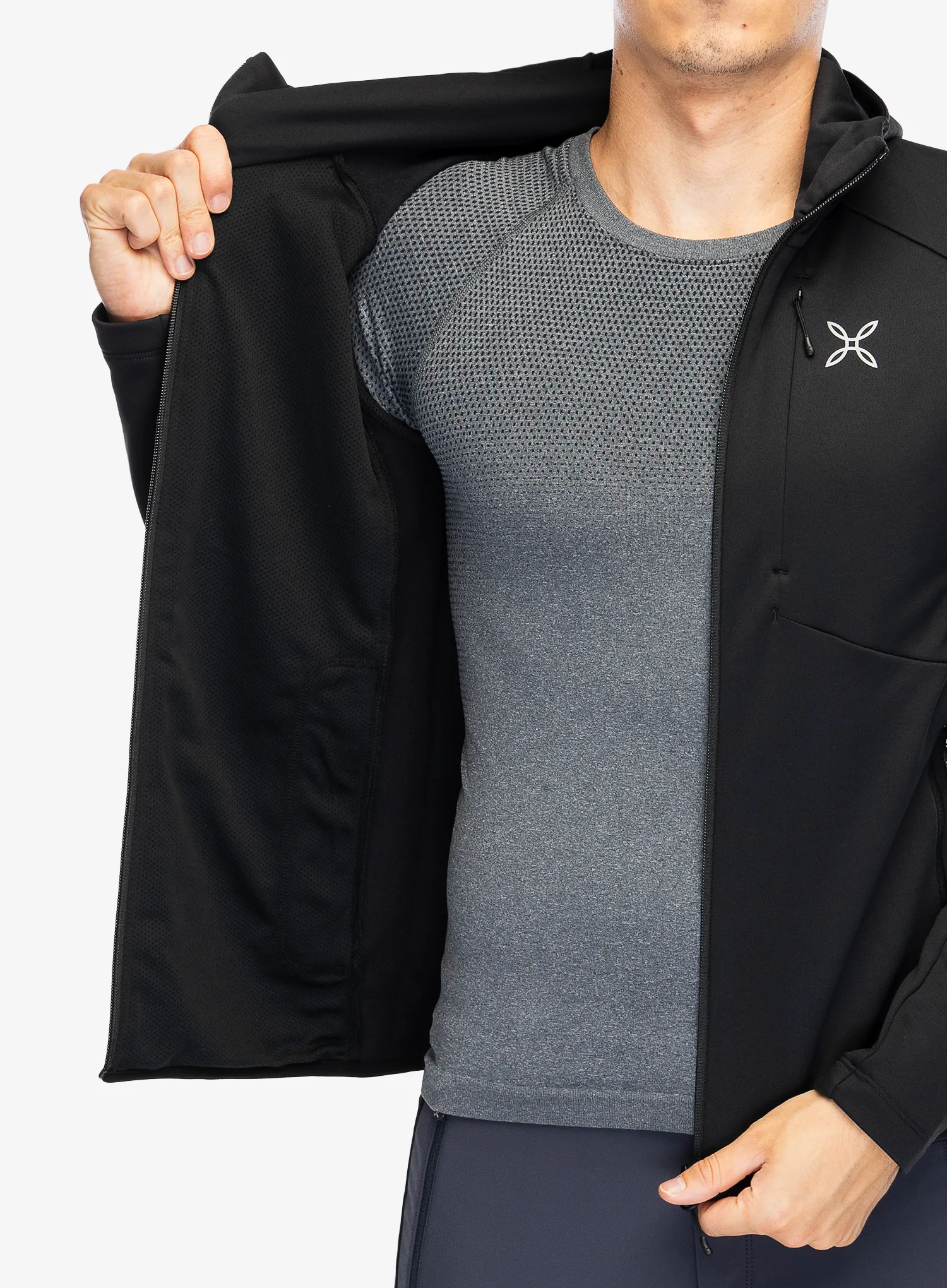 Dukserica na otkopčavanje Montura Smooth Maglia - black