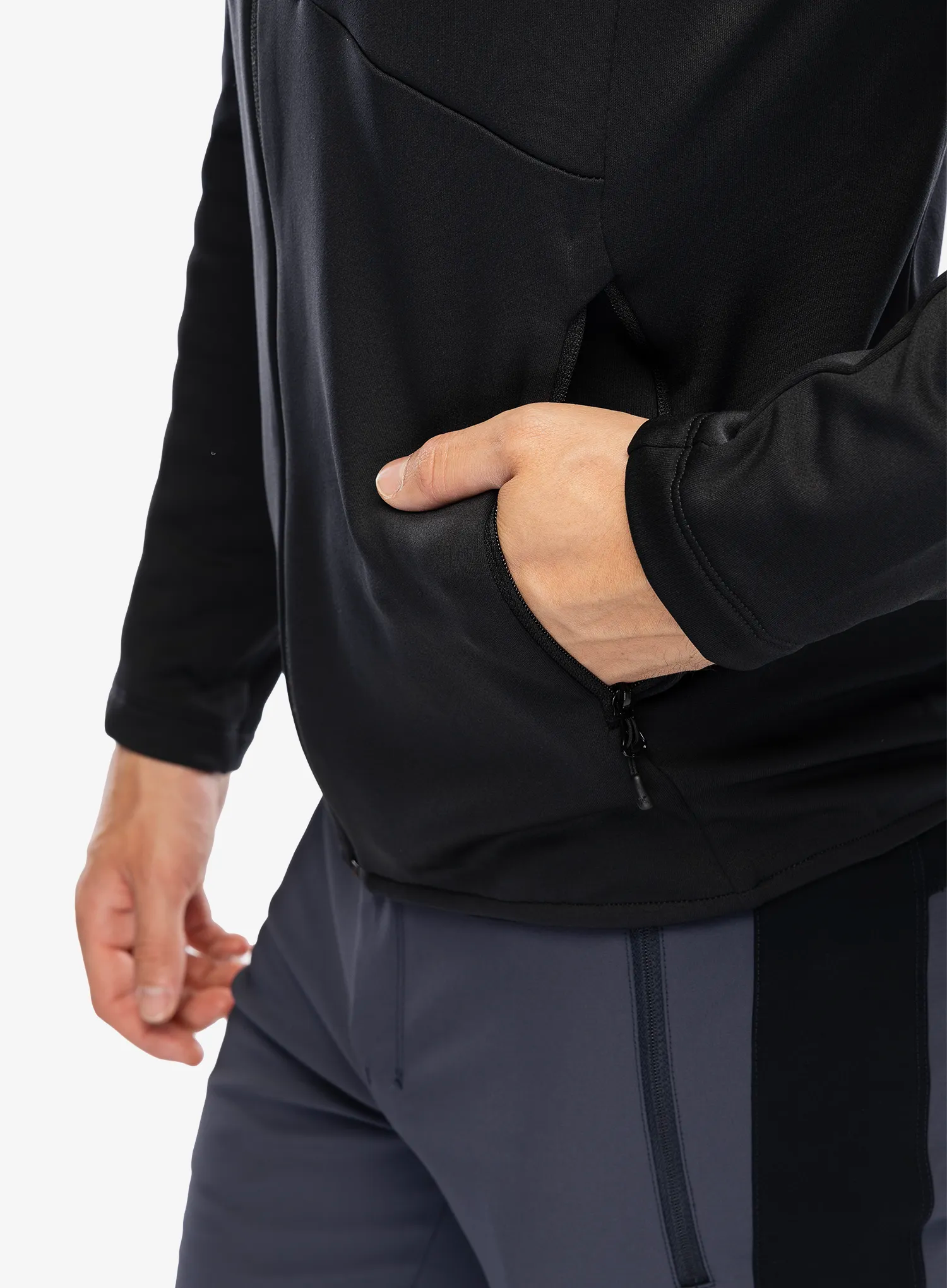 Dukserica na otkopčavanje Montura Smooth Maglia - black