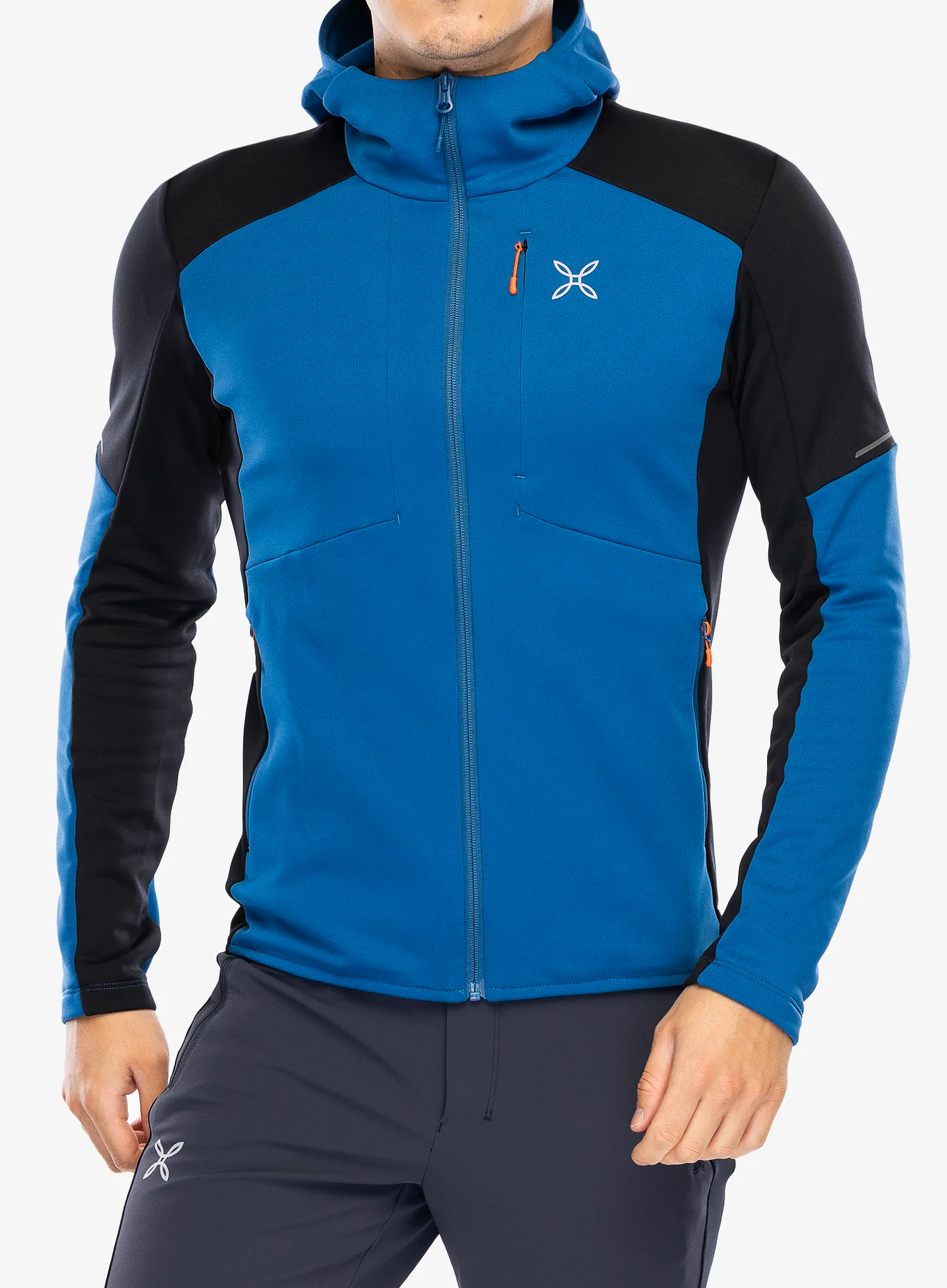 Dukserica na otkopčavanje Montura Smooth Maglia - deep blue/orange