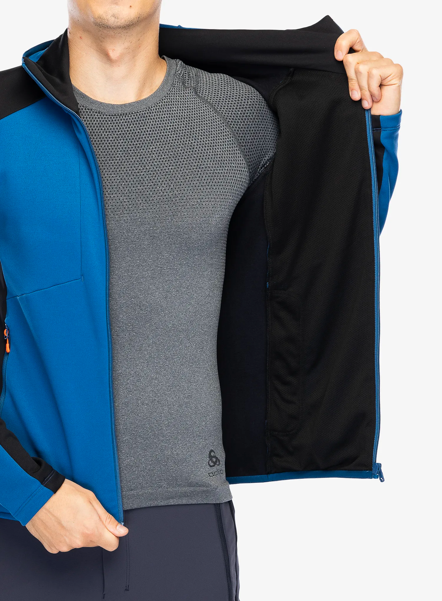 Dukserica na otkopčavanje Montura Smooth Maglia - deep blue/orange