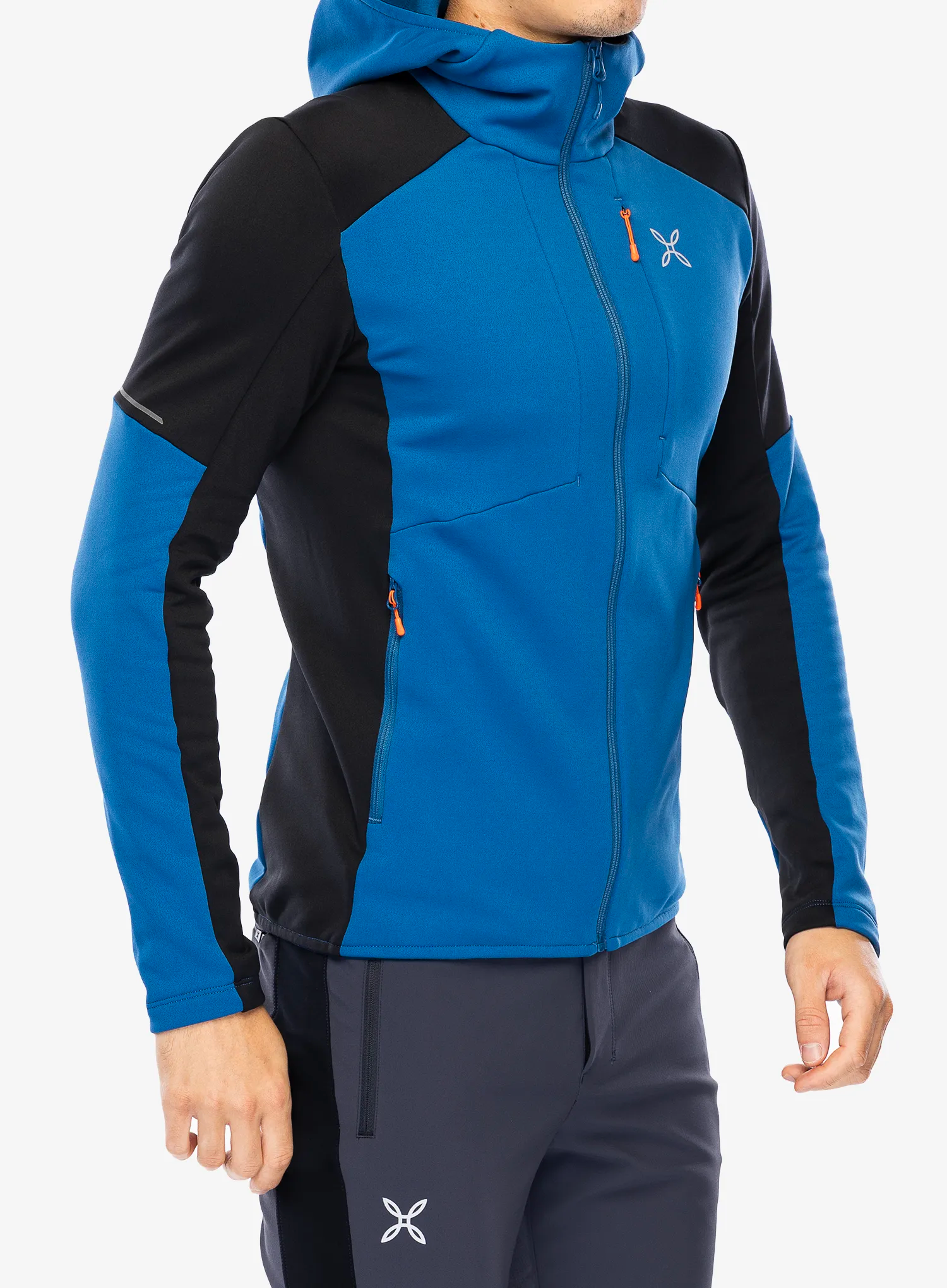 Dukserica na otkopčavanje Montura Smooth Maglia - deep blue/orange