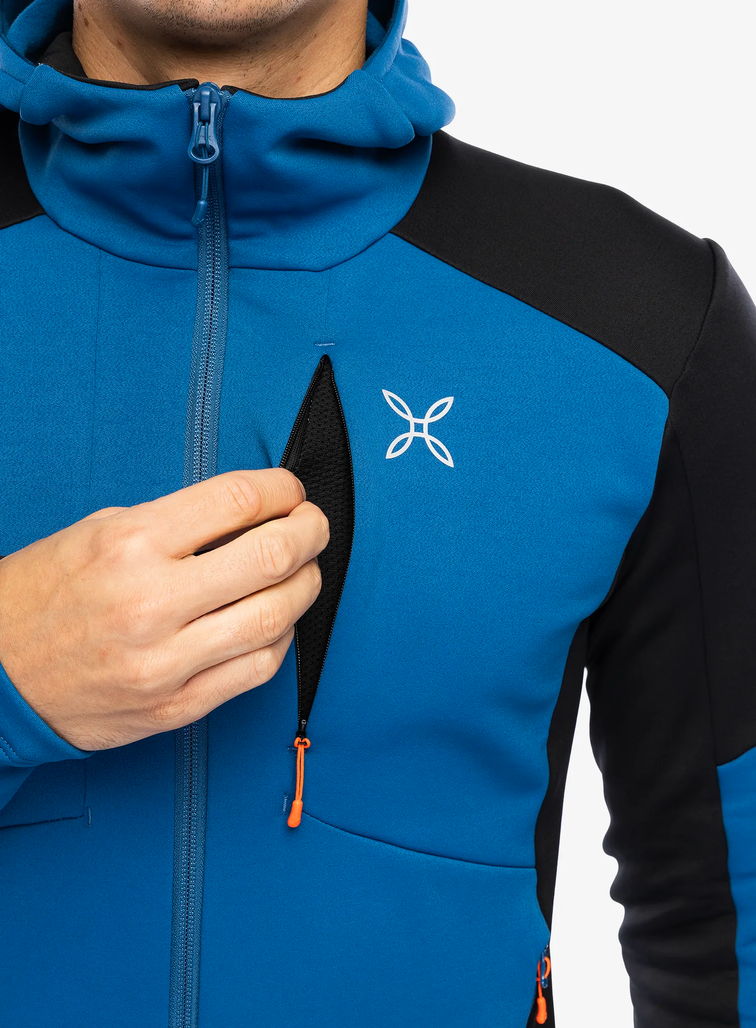 Dukserica na otkopčavanje Montura Smooth Maglia - deep blue/orange