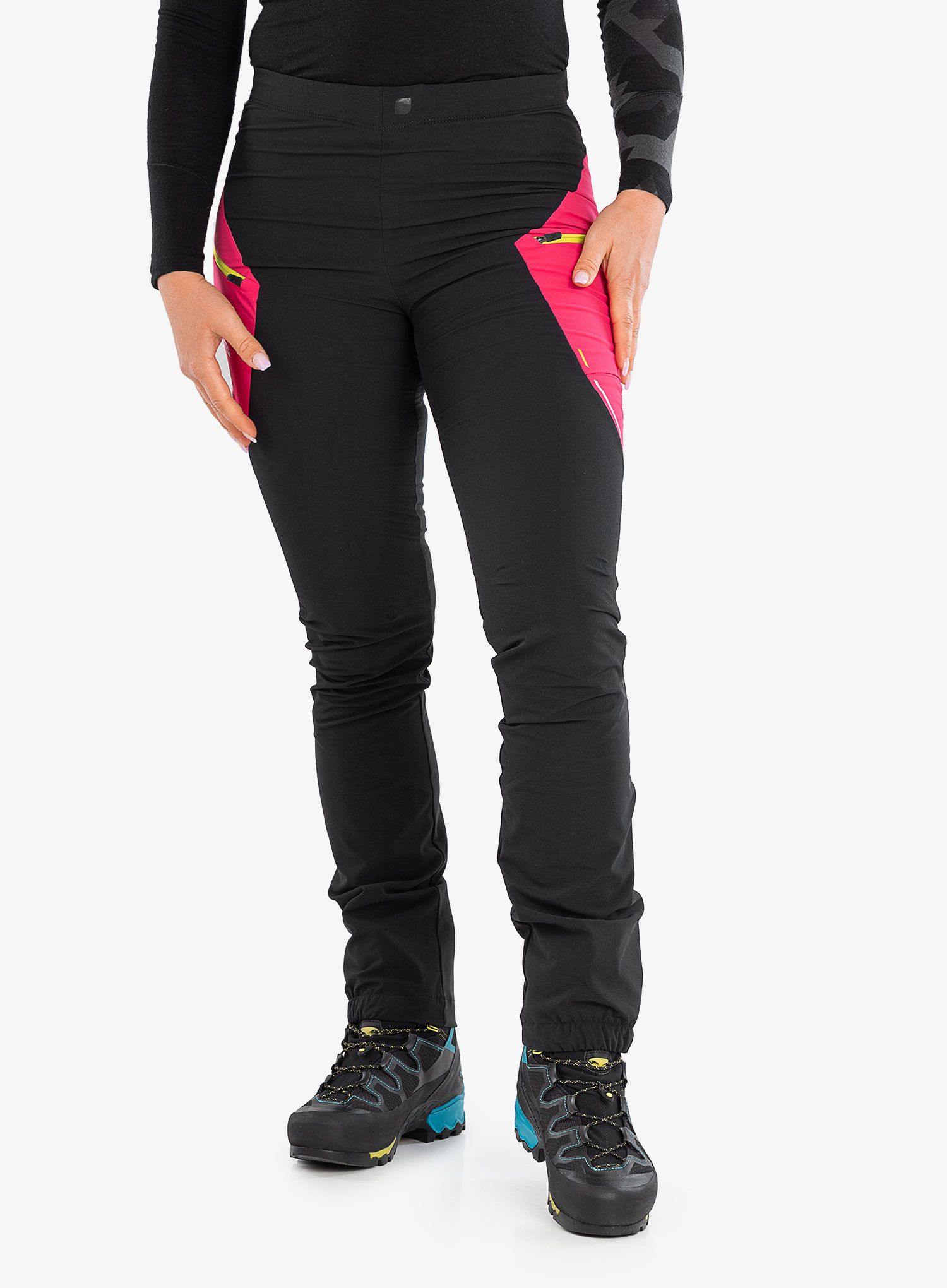 Ženske hlače za planinu Montura Speed Style Pants - black/sugar rose