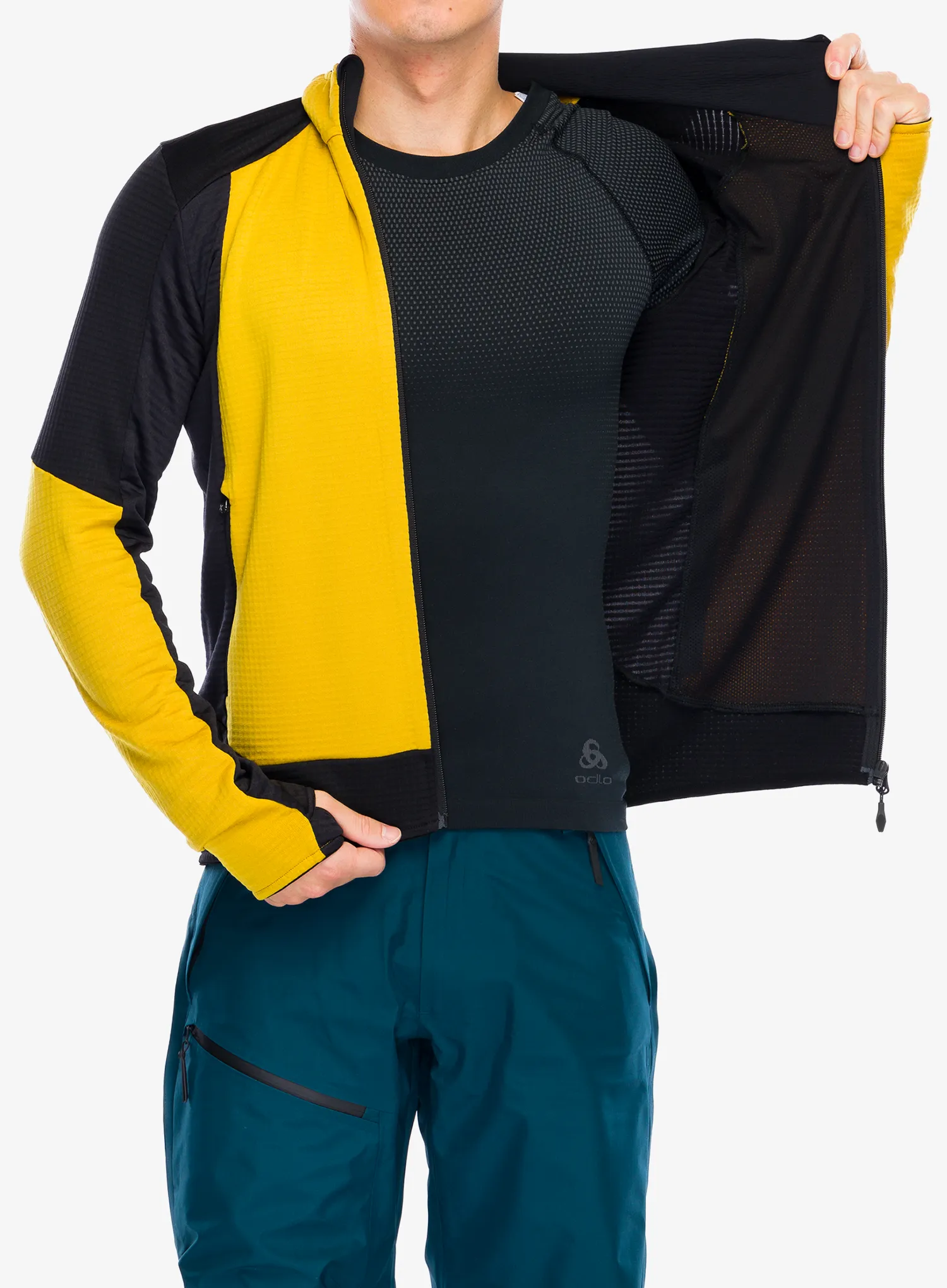 Dukserica na otkopčavanje Montura Stretch Color 2 Maglia - mustard
