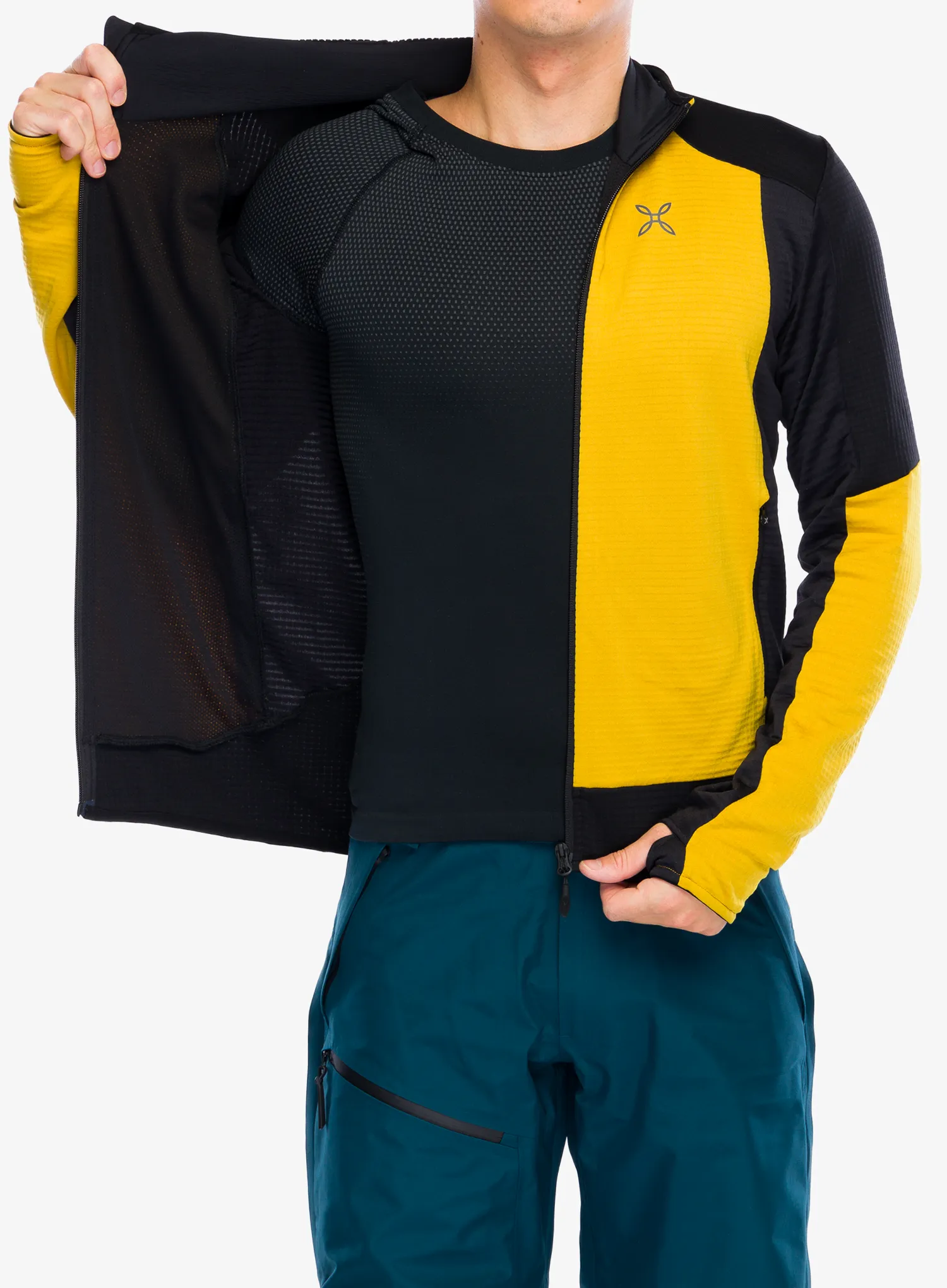 Dukserica na otkopčavanje Montura Stretch Color 2 Maglia - mustard