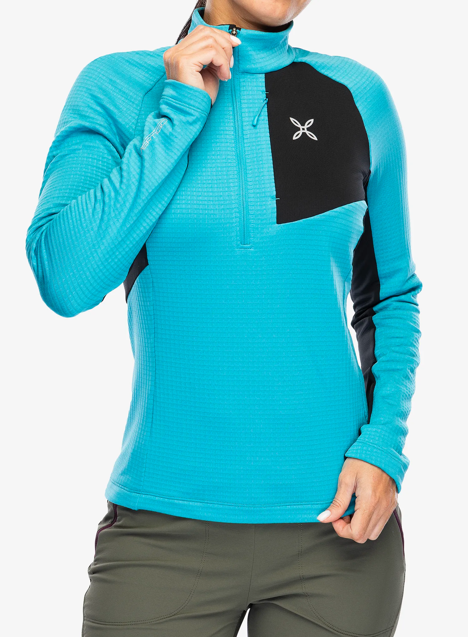 Ženska dukserica bez kapuljače Montura Stretch Color 3 Zip Maglia - marine