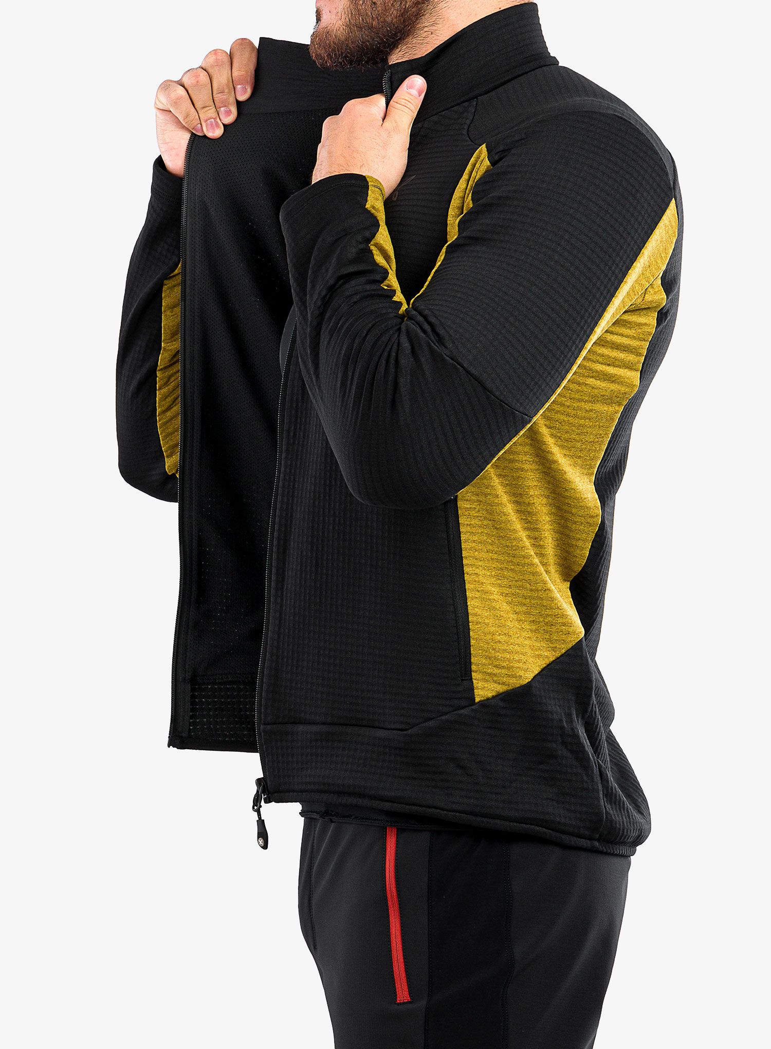 Dukserica od flisa Montura Stretch Color Jacket - black/gold