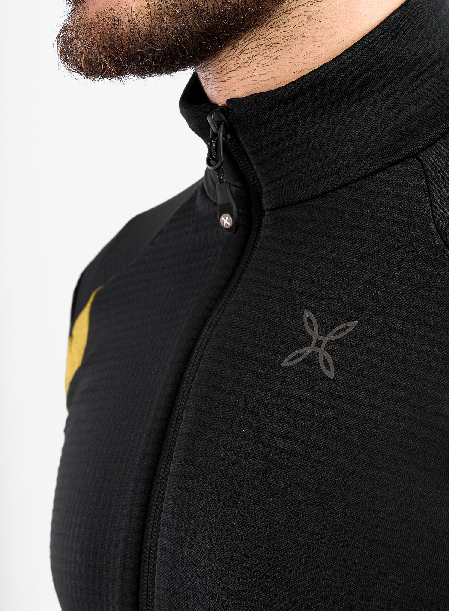 Dukserica od flisa Montura Stretch Color Jacket - black/gold