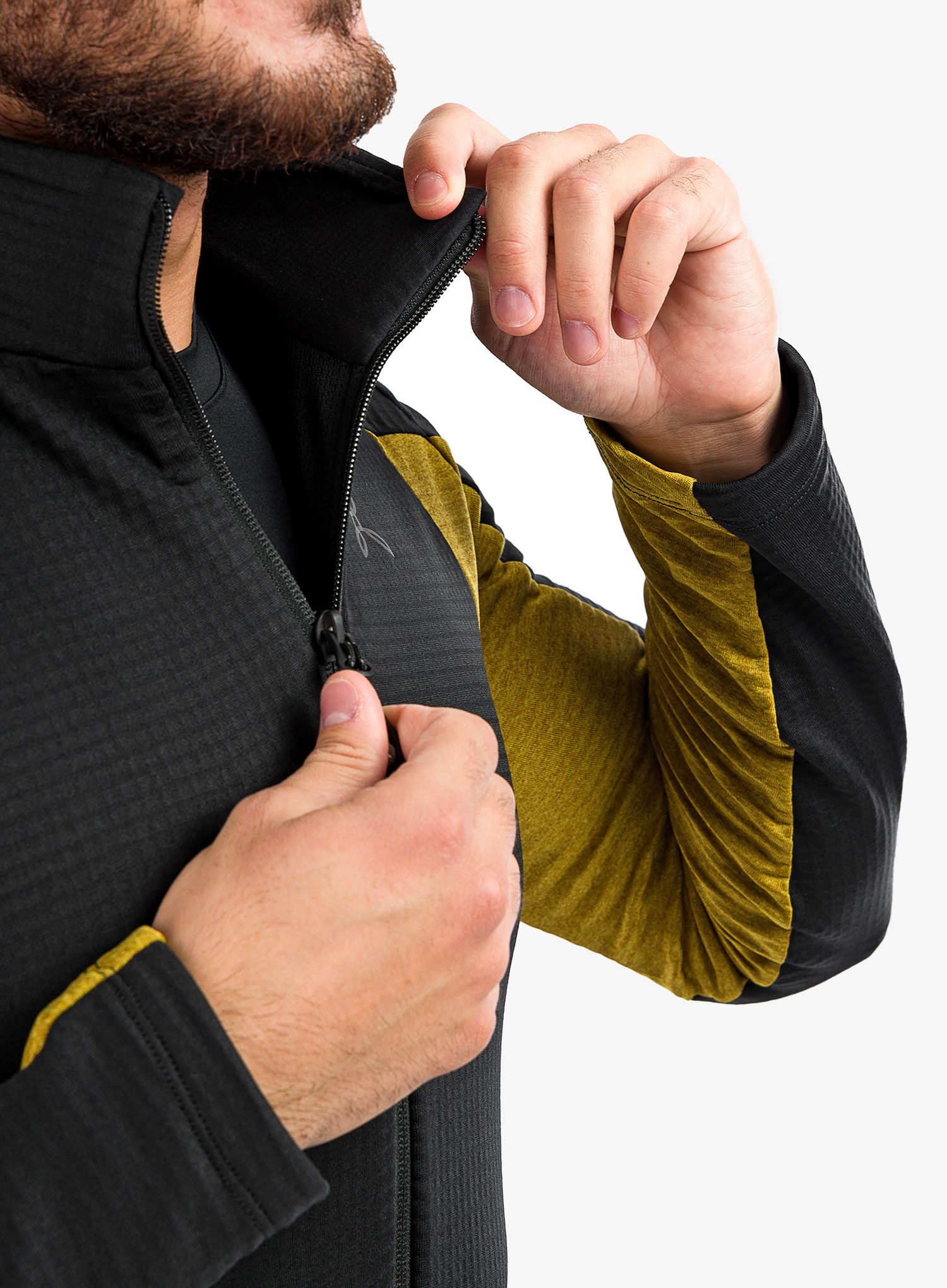 Dukserica od flisa Montura Stretch Color Jacket - black/gold