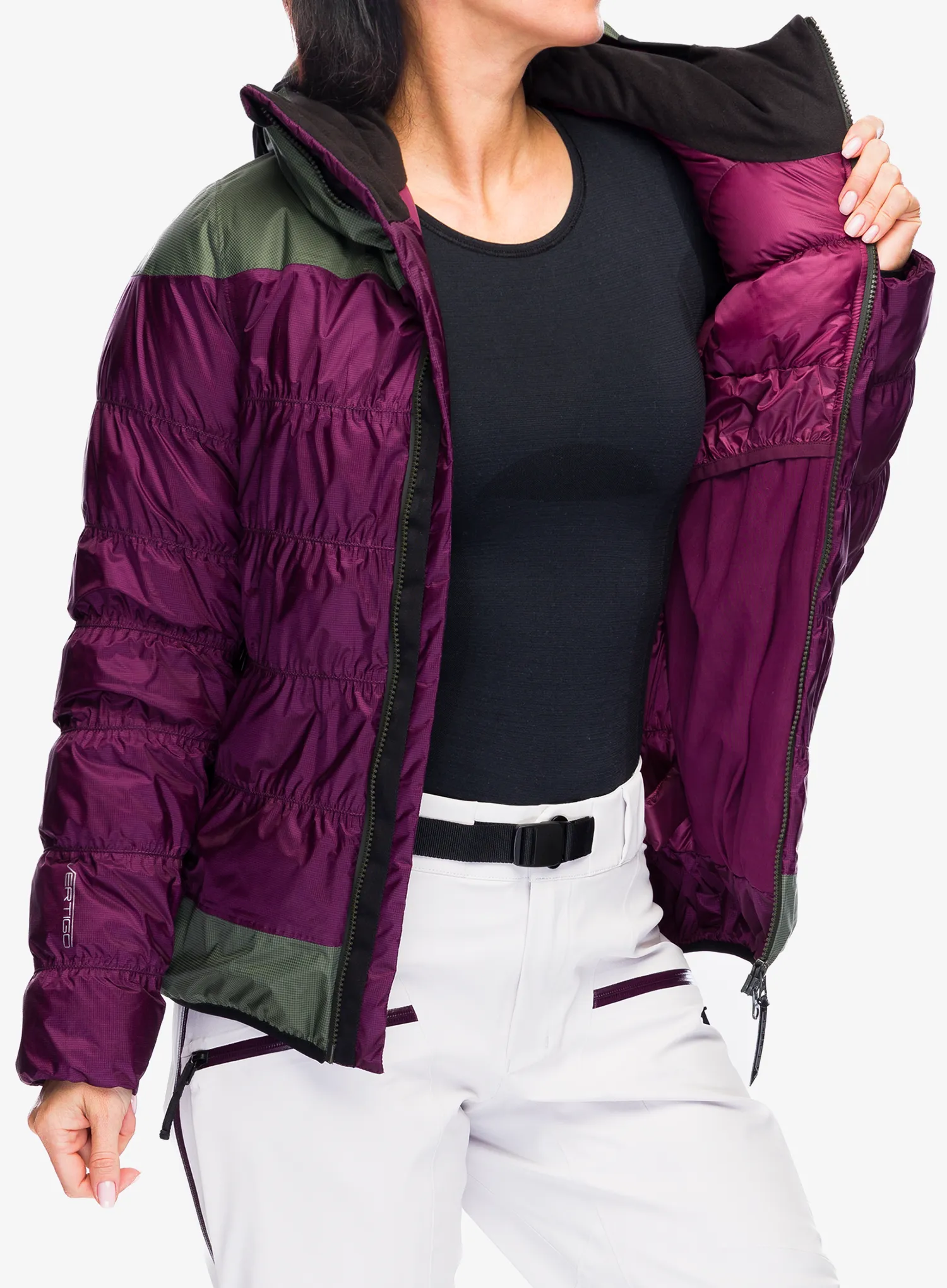 Ženska perjana jakna Montura Summit 2.0 Duvet - wine red/sage green