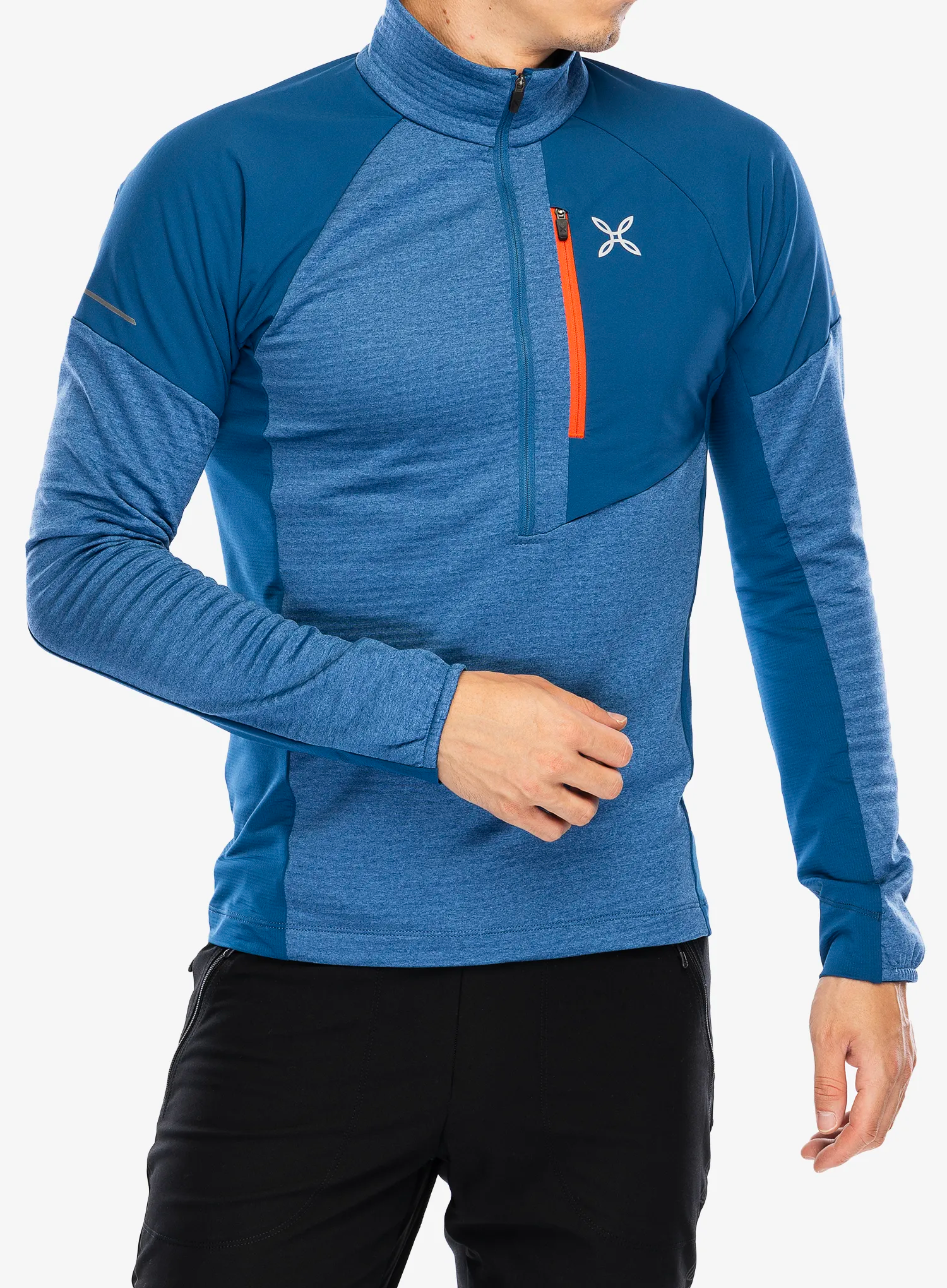 Dukserica Montura Thermal Grid 2 Anorak - deep blue/orange