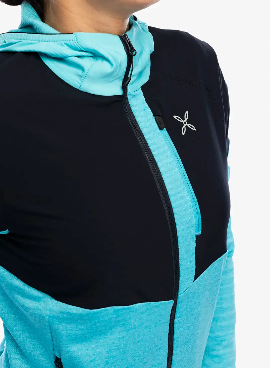 Ženska trekking dukserica Montura Thermalgrid Pro 2 Maglia - turquoise/graphite blue