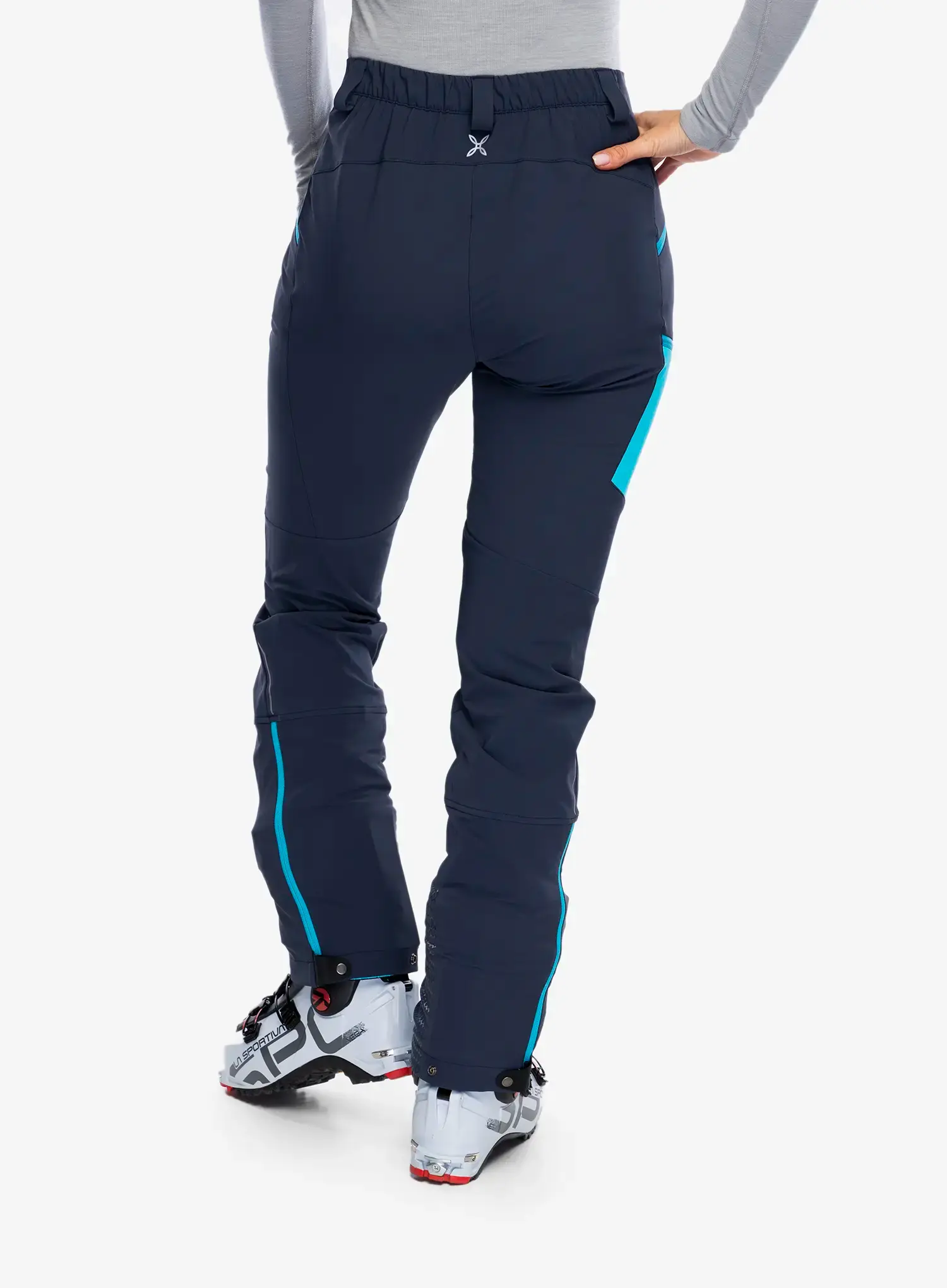 Ženske softshell hlače Montura Trace Light Pants - graphite blue/turquoise