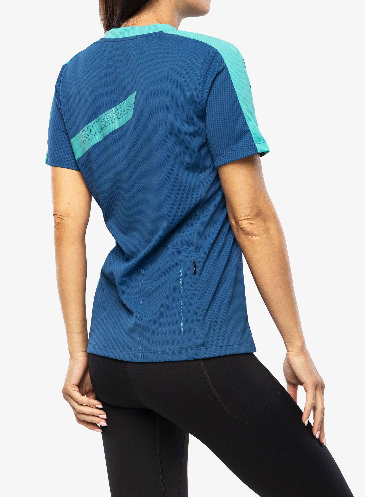 Ženska biciklistička majica Montura Way T-shirt - deep blue/care blue