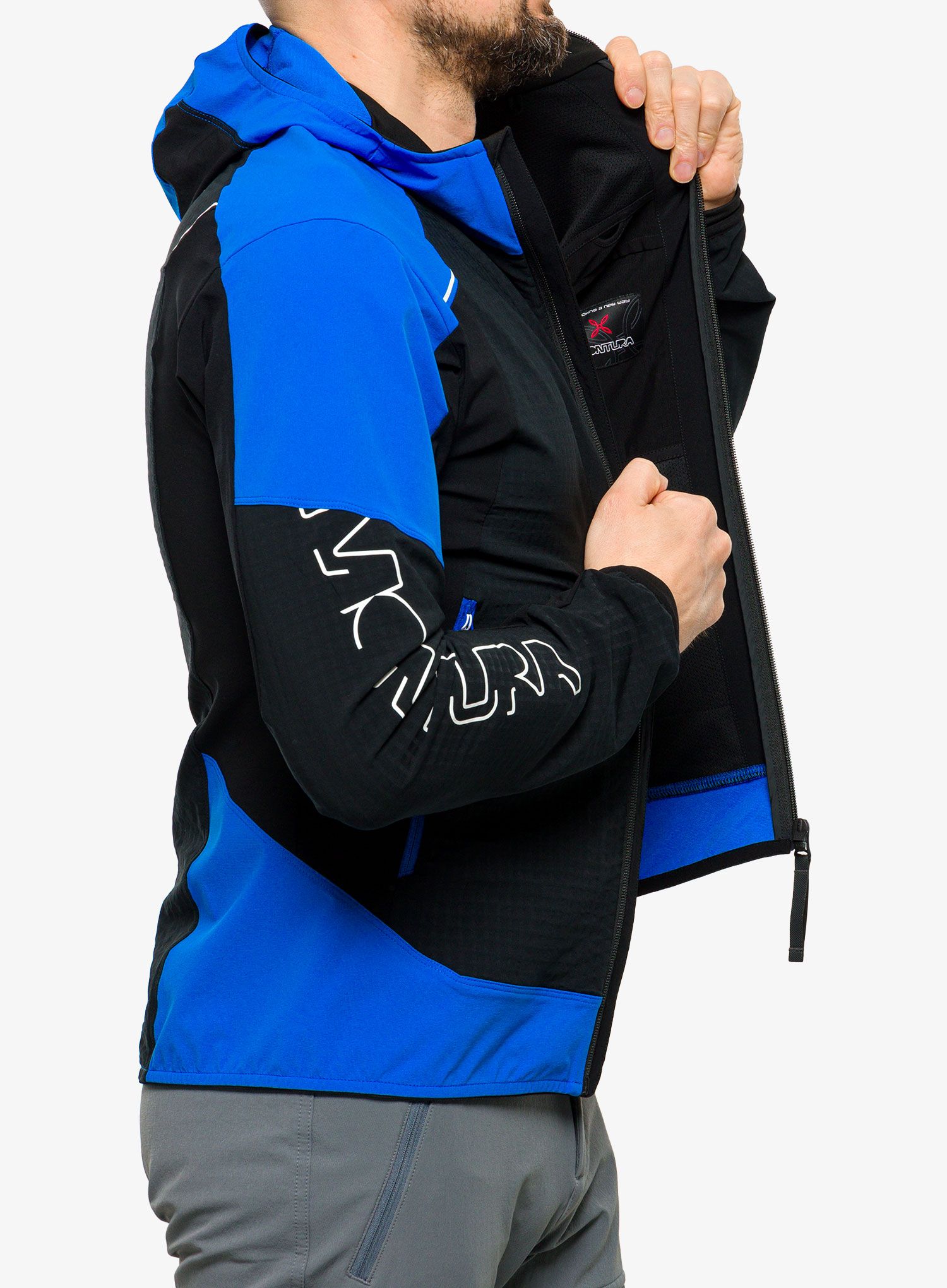 Softshell jakna Montura Wind Revolution Hoody Jacket - nero/celeste