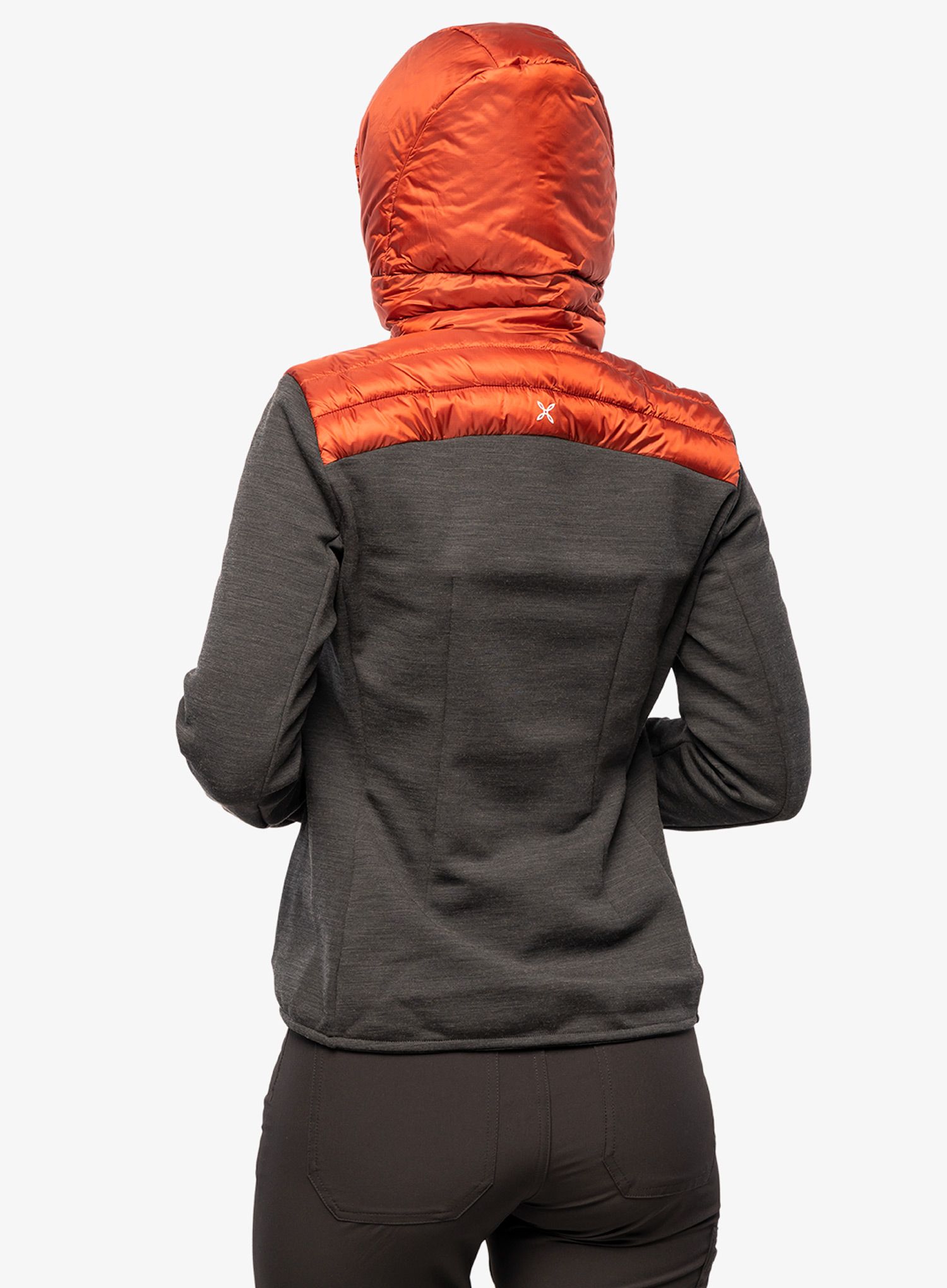 Ženska hibridna jakna Montura Wool Essential Hoody Jacket - tabacco