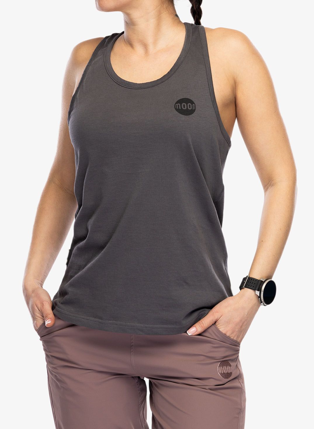 Ženski penjački top Moon Climbing Lyra Vest - granite