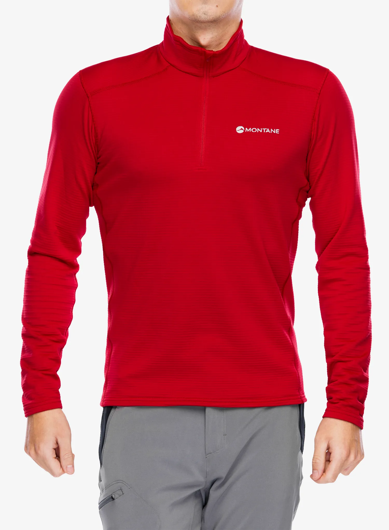 Dukserica s 1/2 patentnim zatvaračem Motane Protium Lite Pull-On - acer red