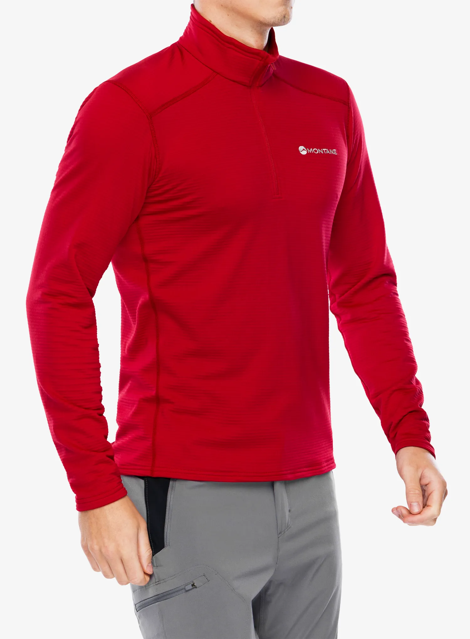 Dukserica s 1/2 patentnim zatvaračem Motane Protium Lite Pull-On - acer red