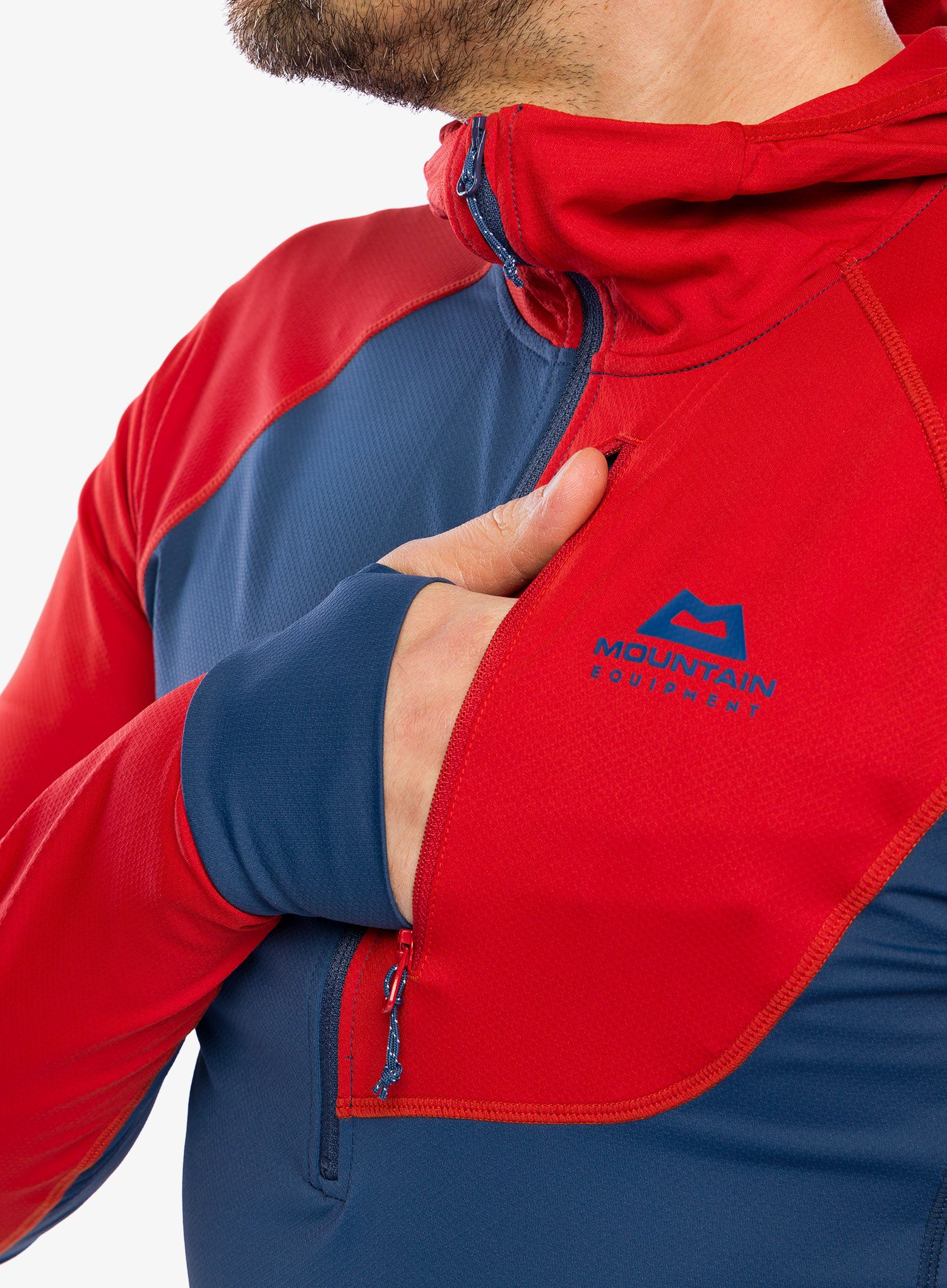 Penjačka dukserica Mountain Equipment Aiguille Hooded Top - dusk/red rock