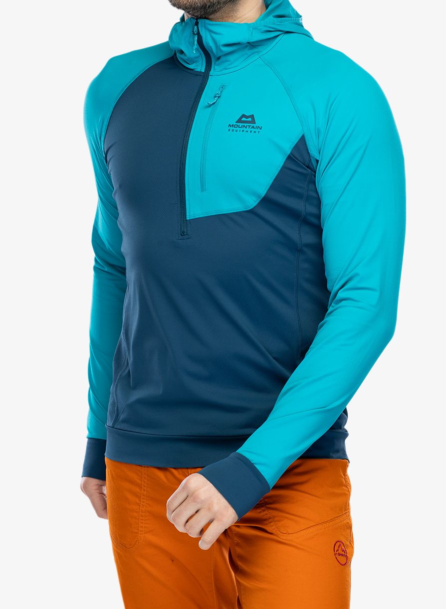 Penjačka dukserica Mountain Equipment Aiguille Hooded Top - majolica blue/topaz