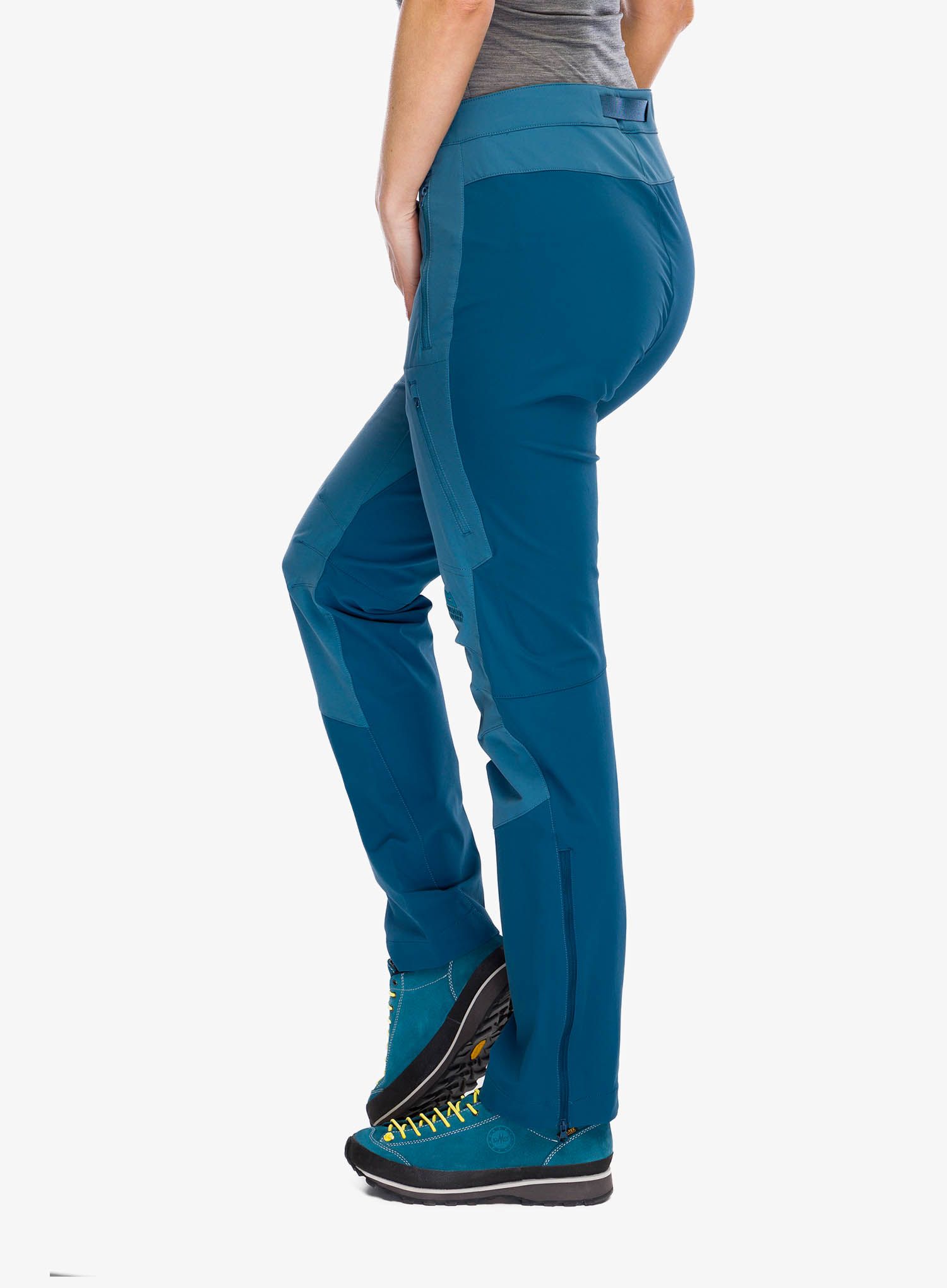 Ženske softshell hlače Mountain Equipment Chamois Pant AC - indian teal/majolica