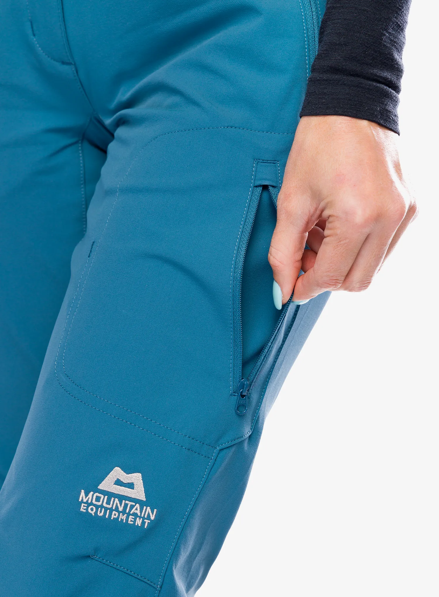 Ženske softshell hlače Mountain Equipment Chamois Pant - indian teal