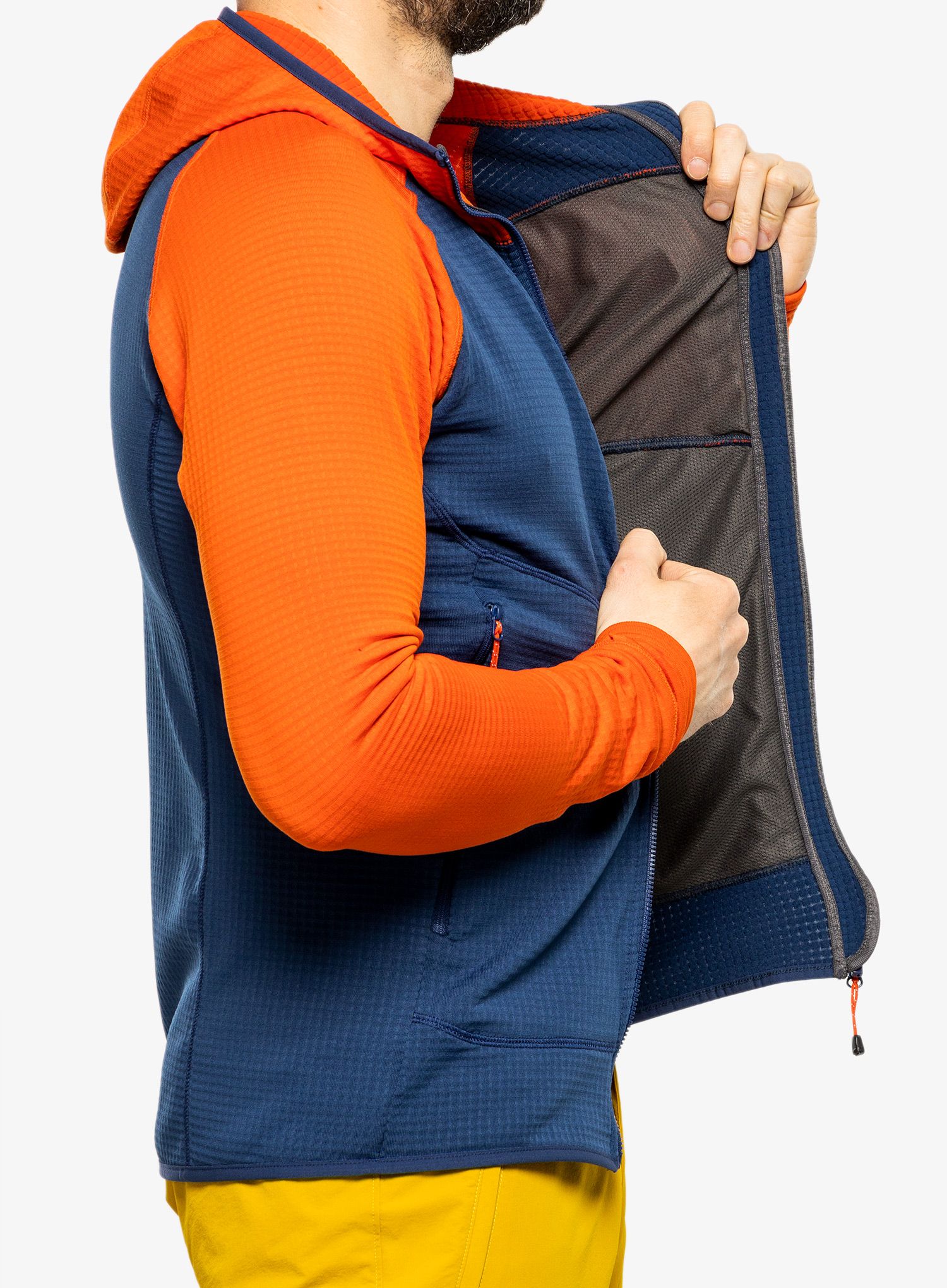 Dukserica na otkopčavanje Mountain Equipment Eclipse Hooded Jacket - medieval/cardinal