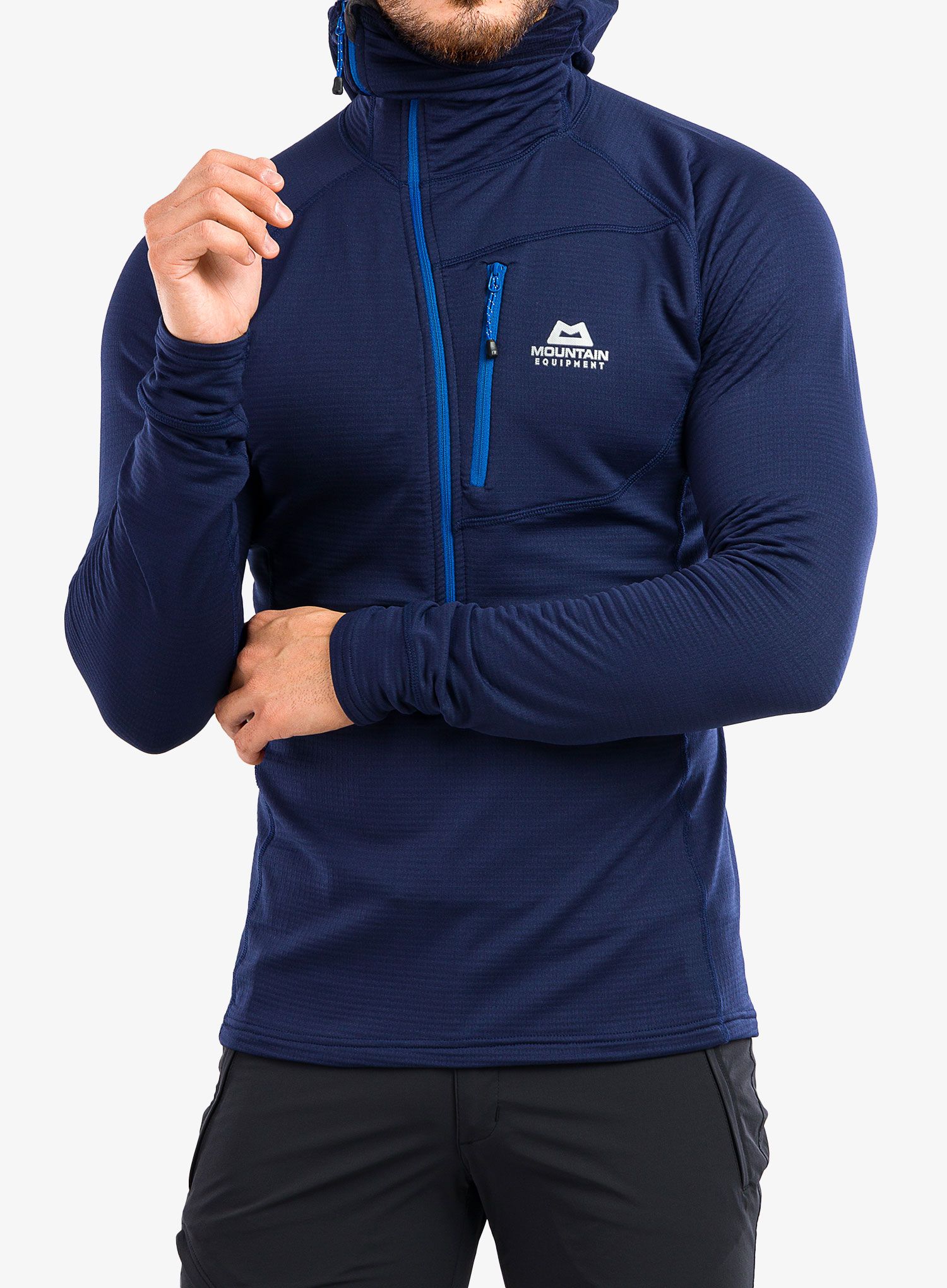 Majica s kapuljačom Mountain Equipment Eclipse Hooded Zip T - medieval blue