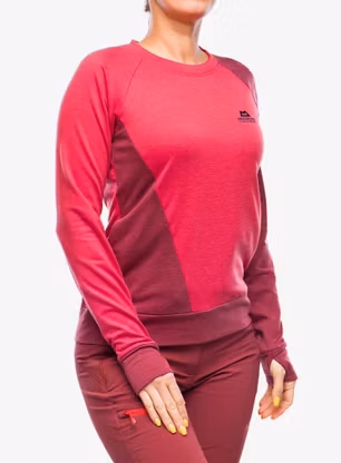 Ženska penjačka dukserica Mountain Equipment Endika Top - capsicum/tibetan red