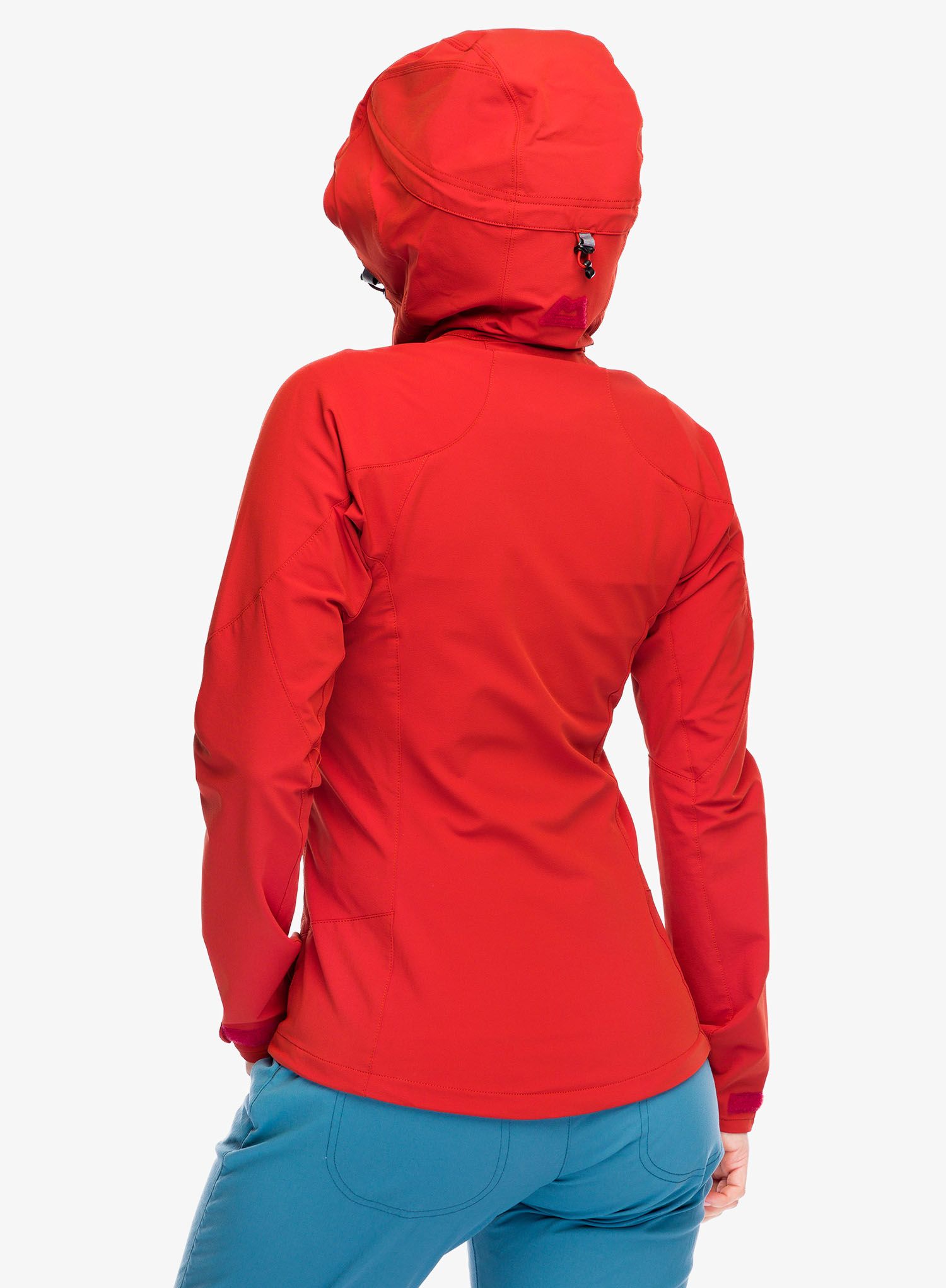 Ženska softshell jakna Mountain Equipment Frontier Hooded Jacket - atlas red