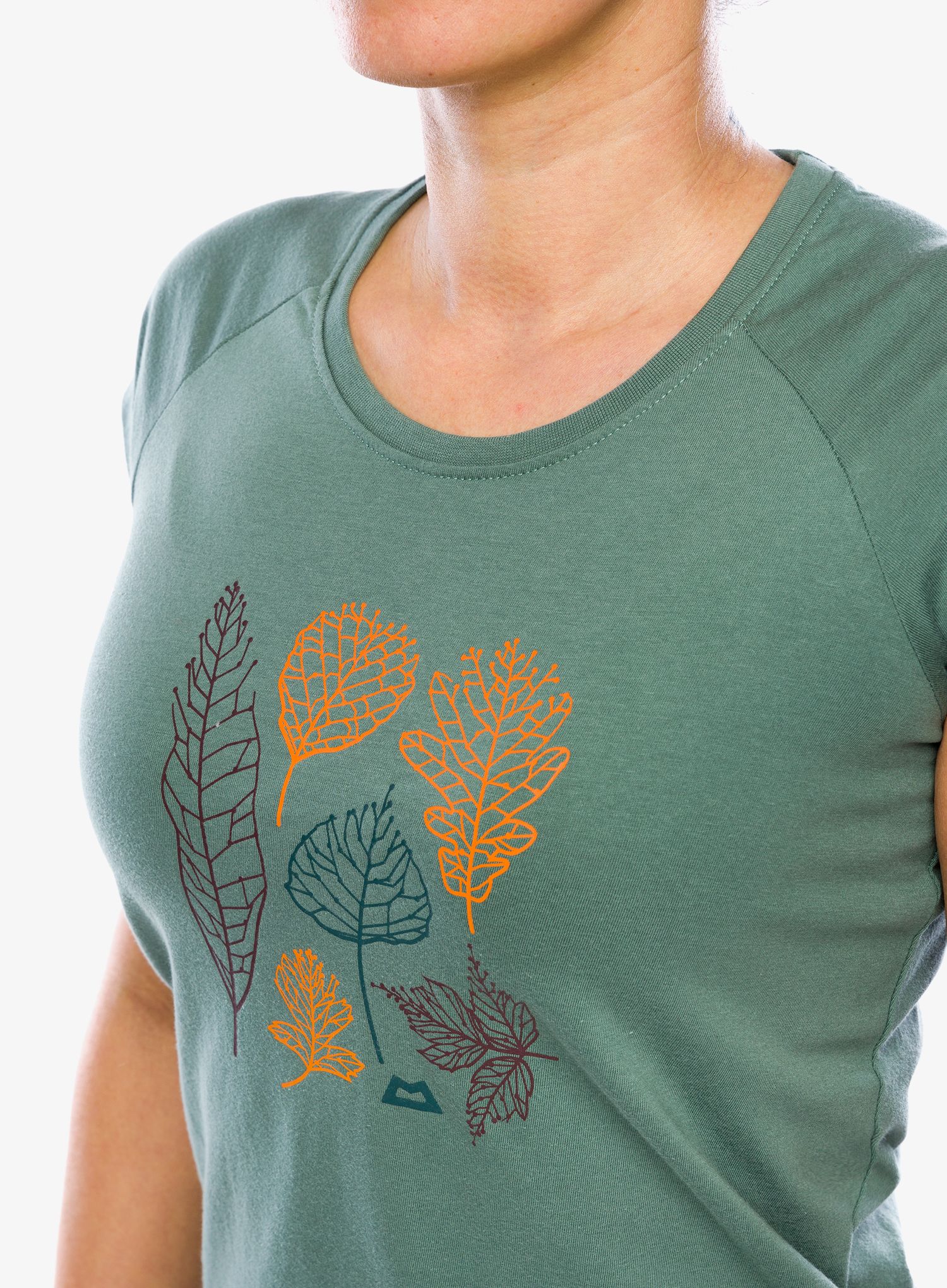 Ženska pamučna majica Mountain Equipment Leaf Tee - sage