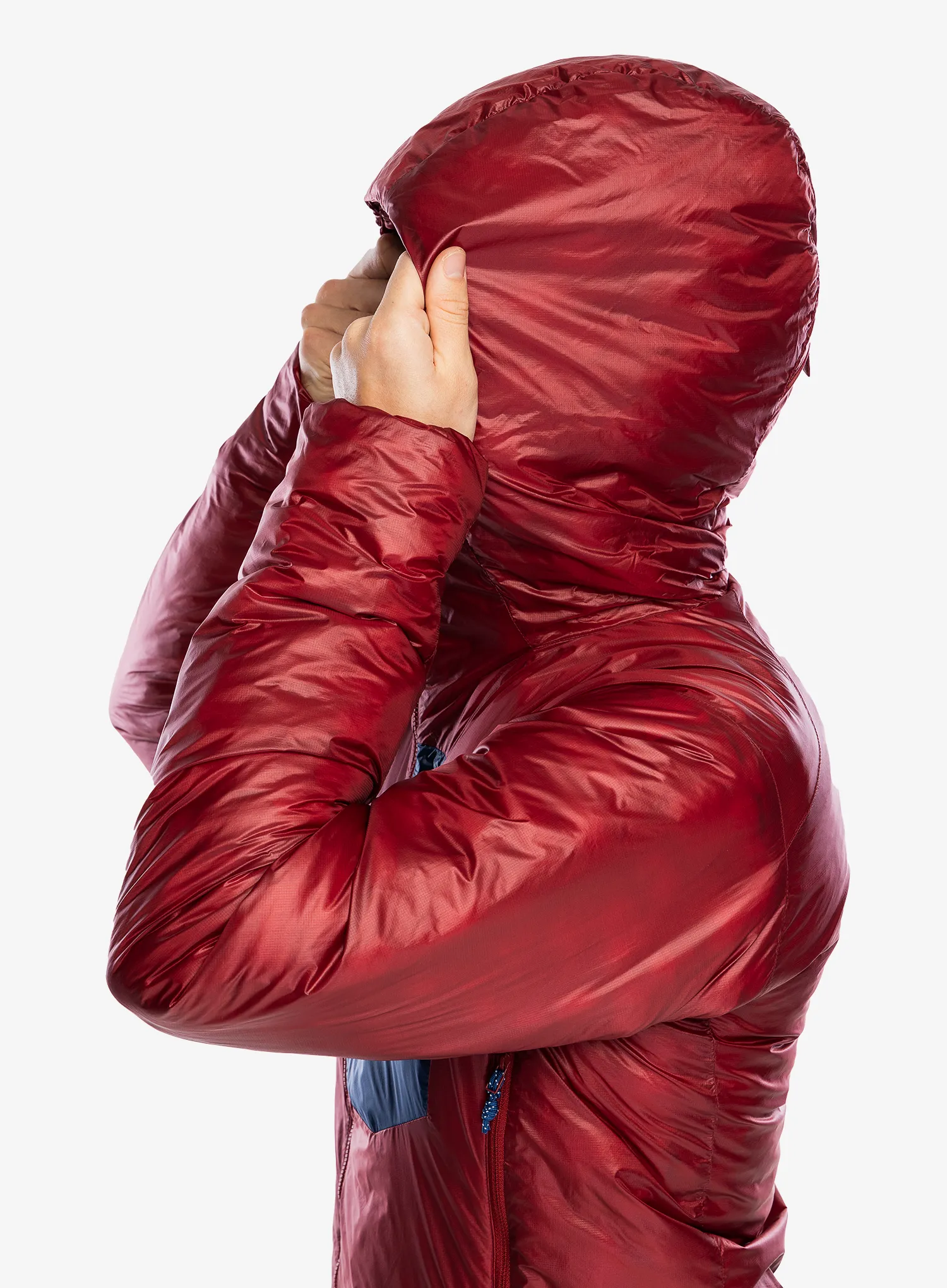 Jakna s postavom Mountain Equipment Oreus Hooded Jacket - merlot/admiral blue