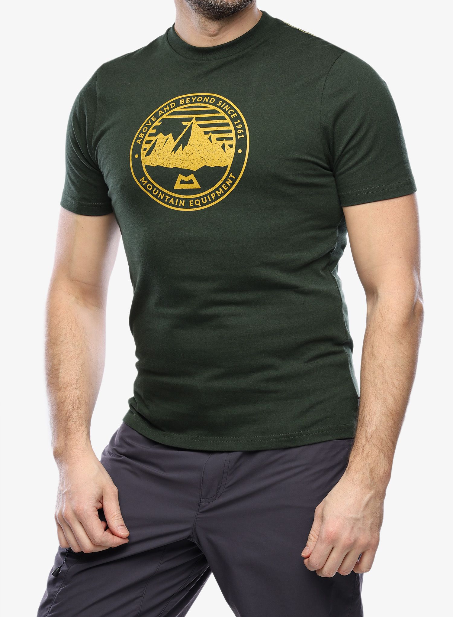 Majica s tiskom Mountain Equipment Roundel Tee - conifer