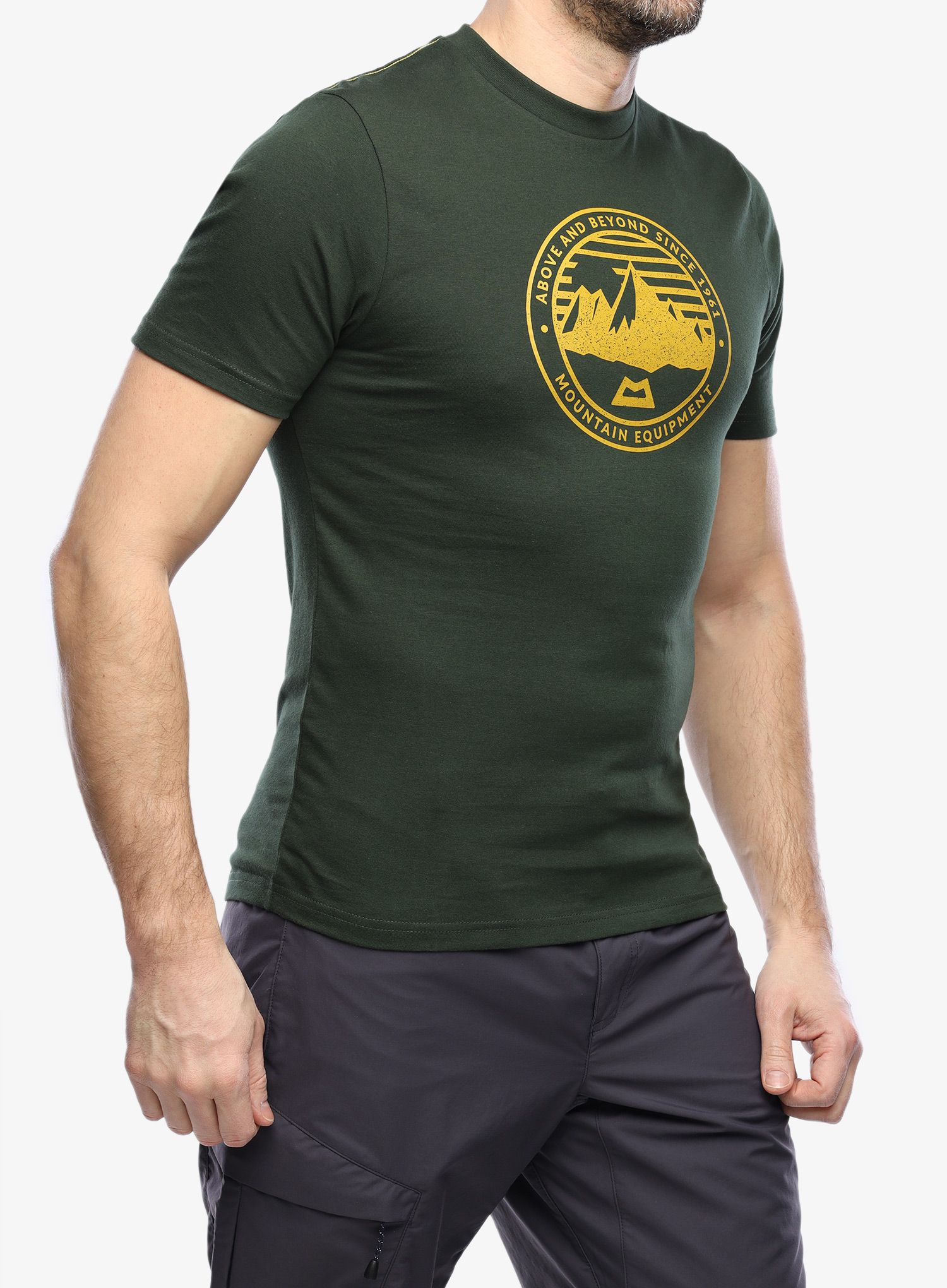 Majica s tiskom Mountain Equipment Roundel Tee - conifer