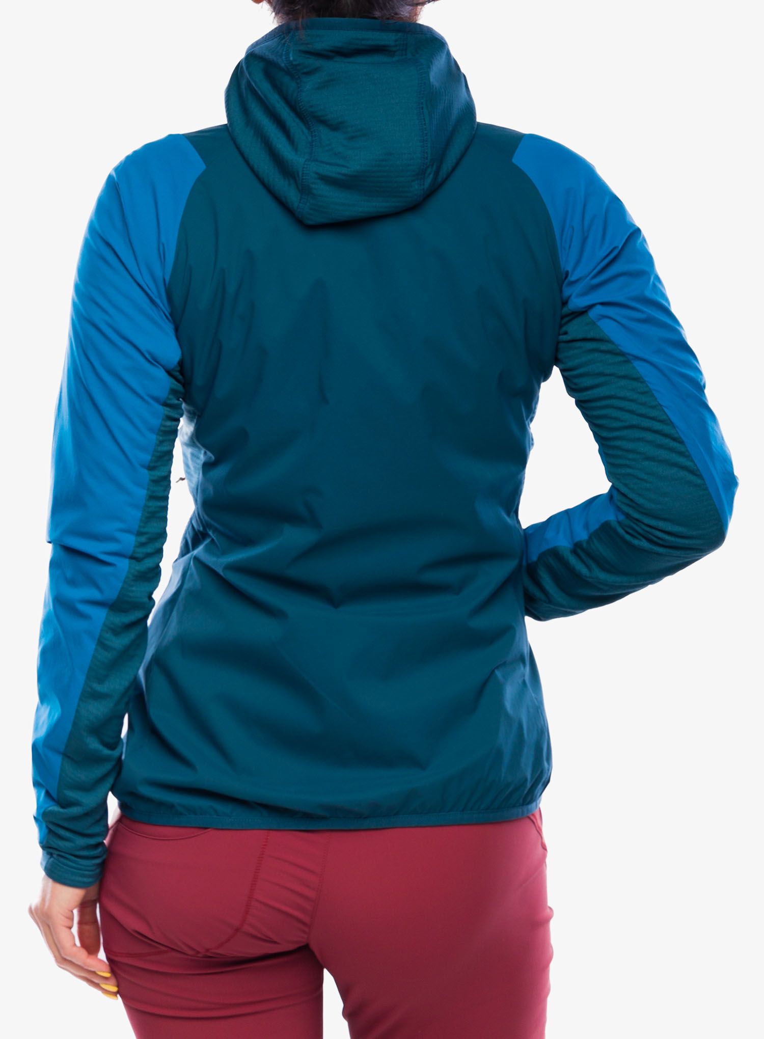 Ženska softshell jakna Mountain Equipment Switch Pro Hooded Jacket - majolica blue/mykonos blue