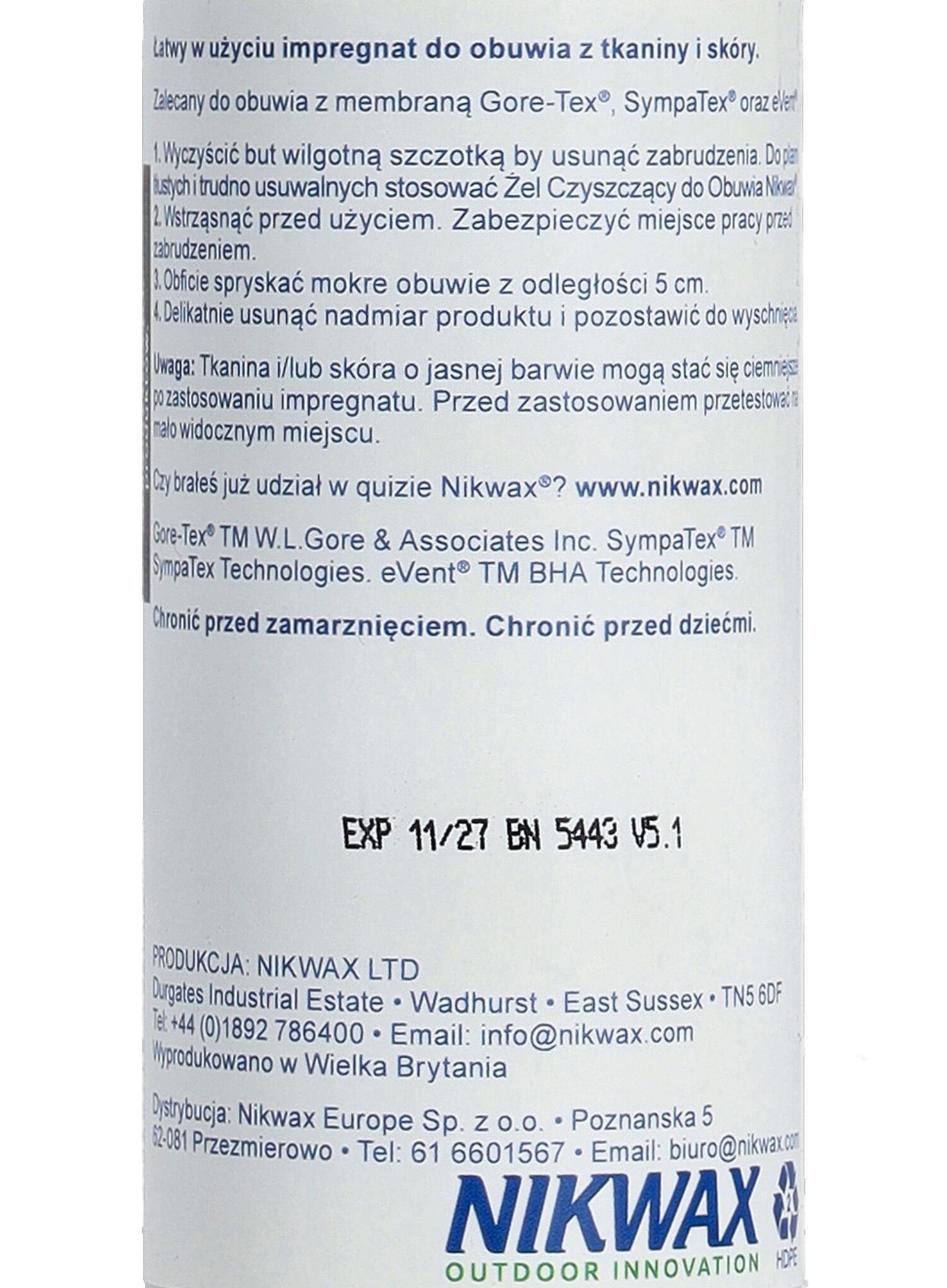 Impregnat za cipele Nikwax Fabric & Leather Proof 125 ml