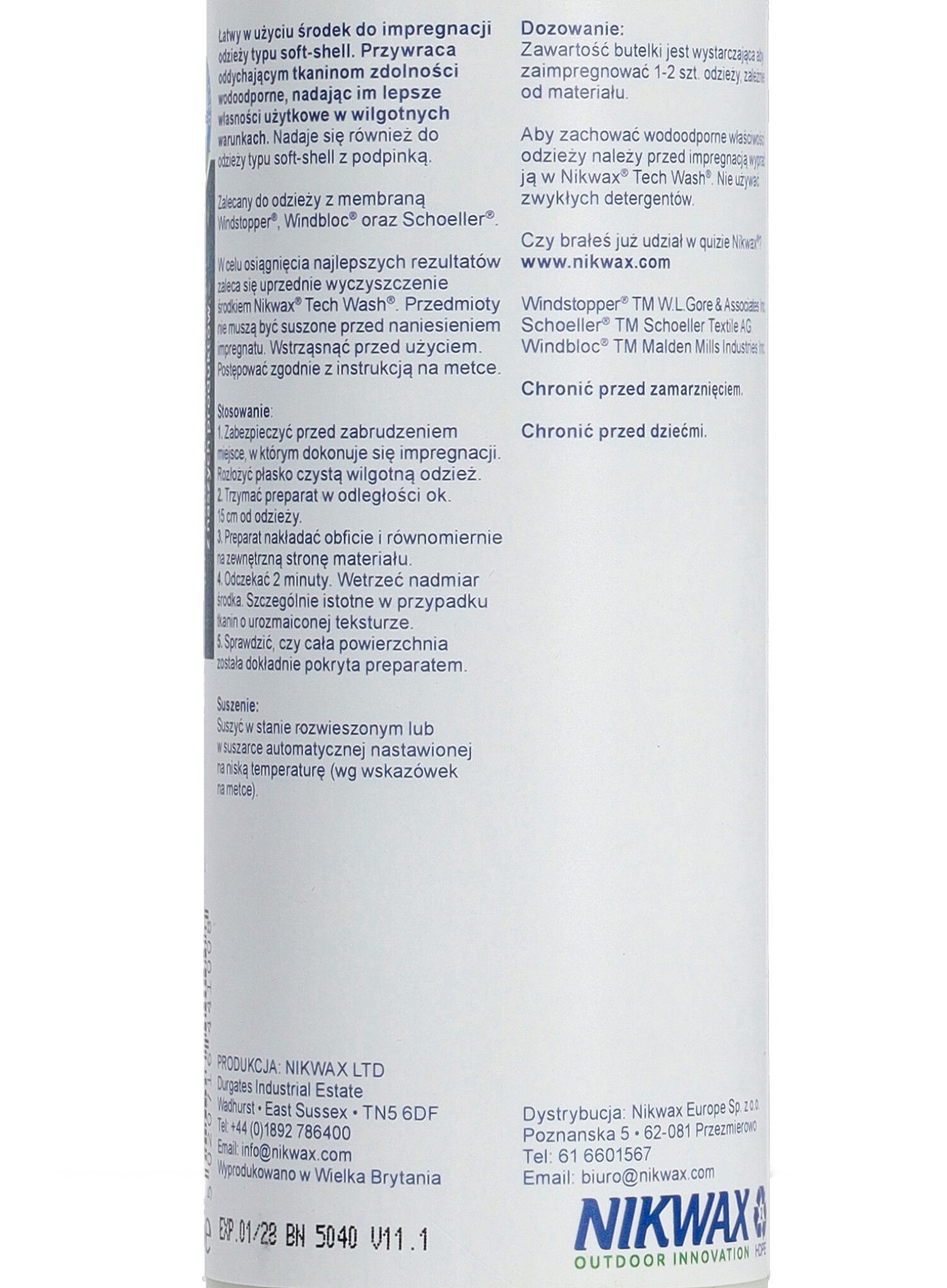 Impregnat za odjeću Nikwax Softshell Proof Spray 300ml