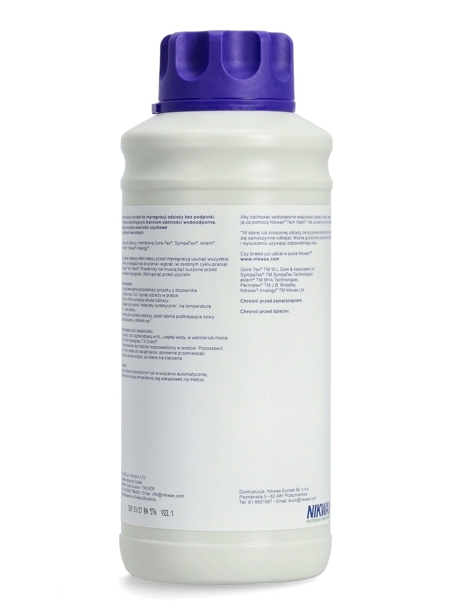 Impregnat za odjeću Nikwax TX.Direct Wash In 1 litr