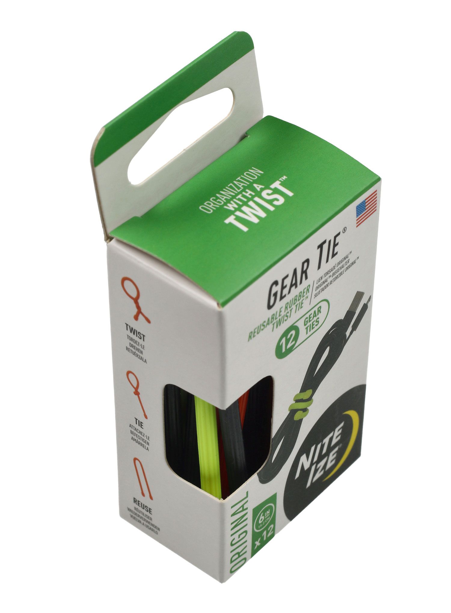 Remeni Nite Ize Gear Tie 6 Pro - 12 Pack - assorted